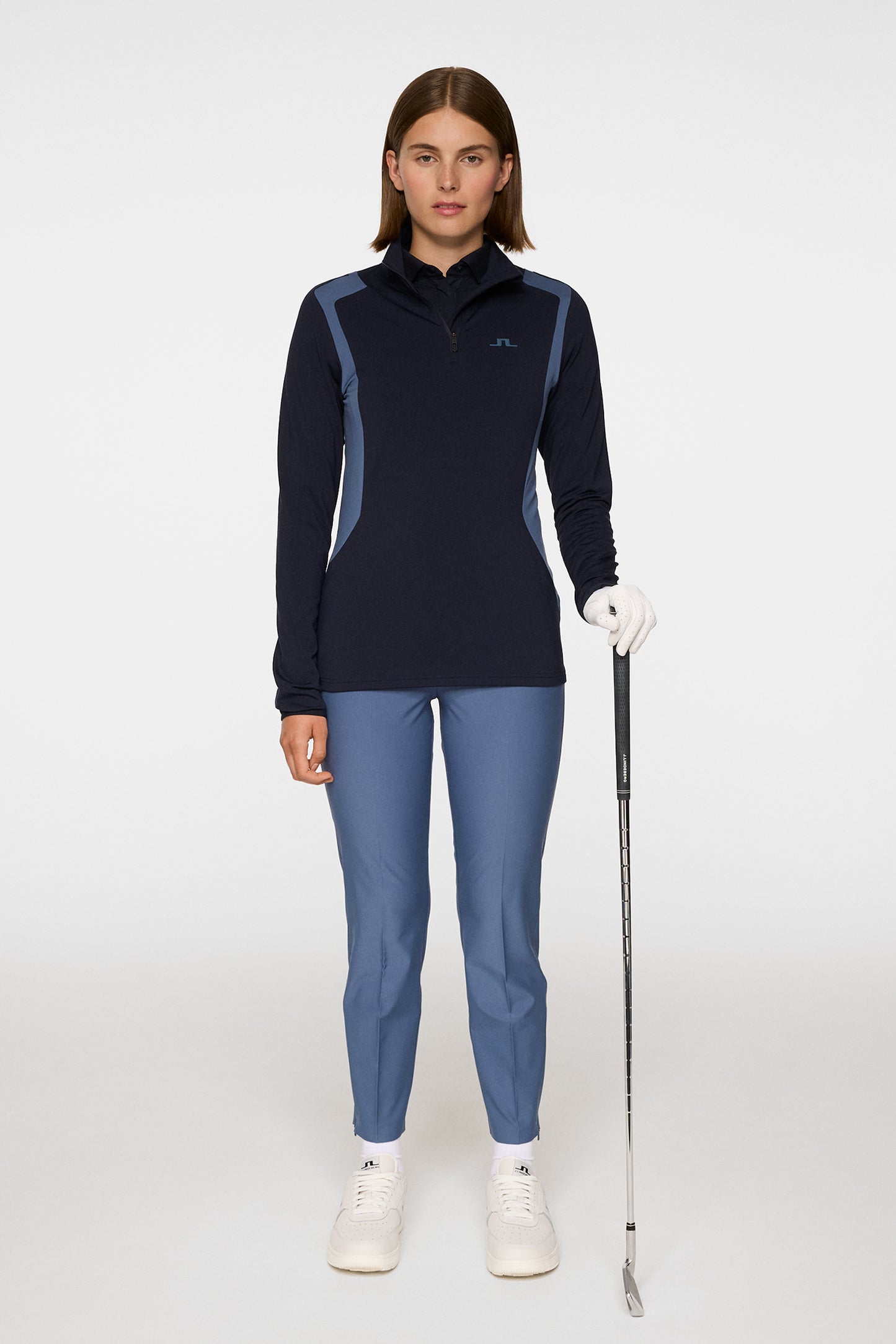 Mae Quarter Zip Mid Layer in JL Navy by J.Lindeberg