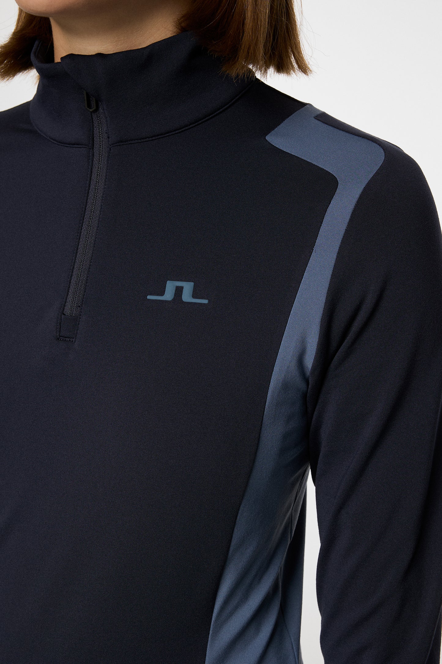 Mae Quarter Zip Mid Layer in JL Navy by J.Lindeberg