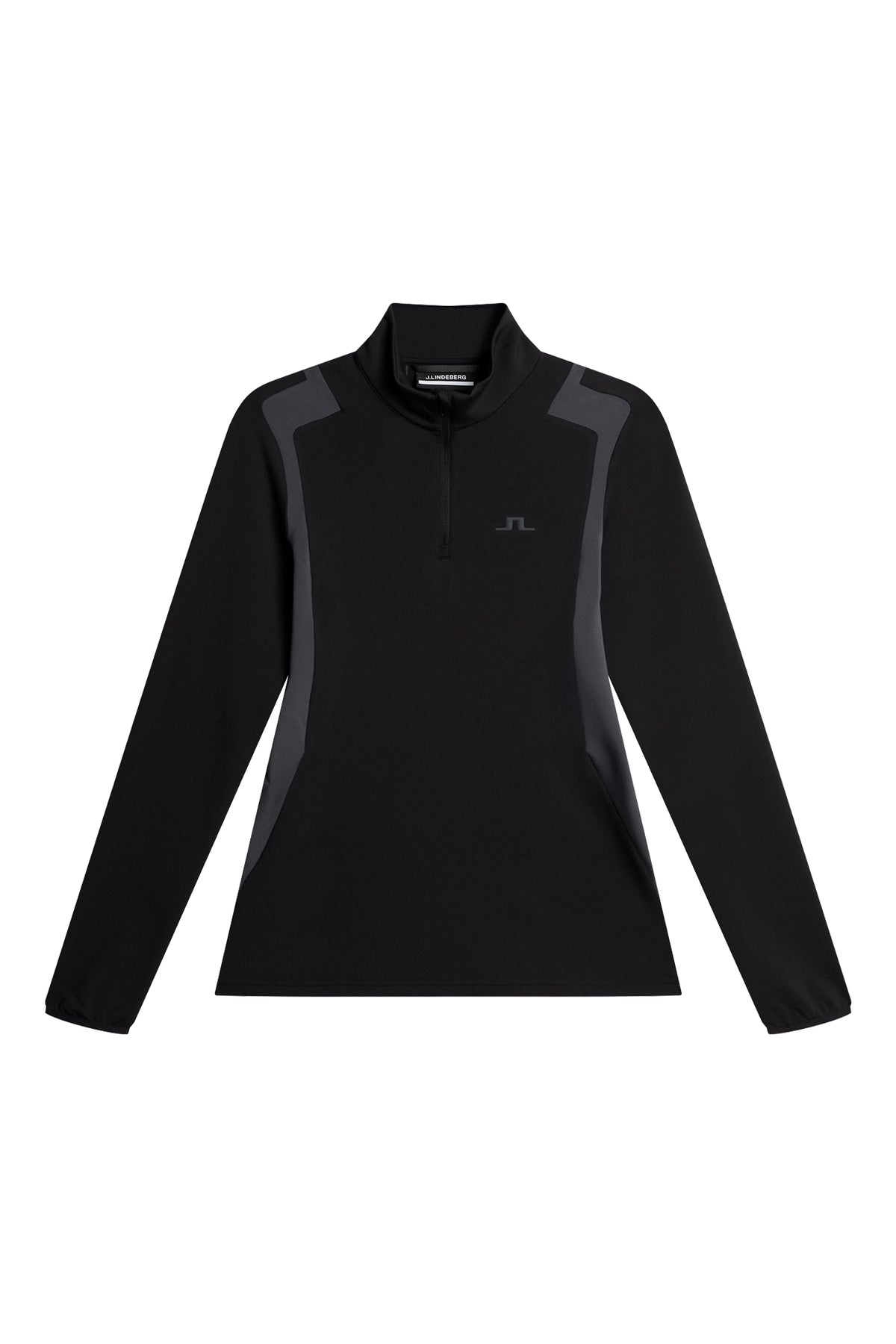 Mae Quarter Zip Mid Layer in Black by J.Lindeberg