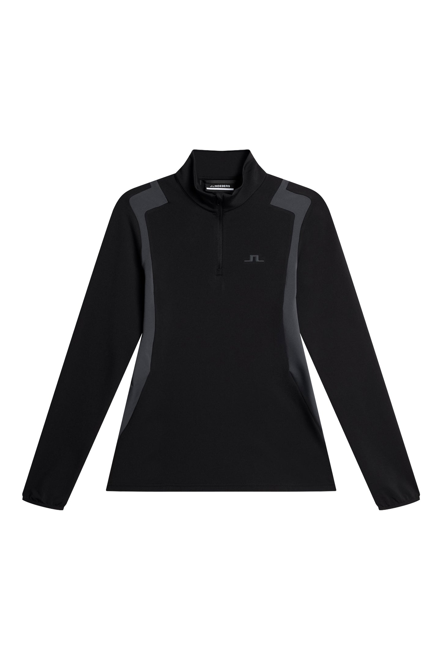 Mae Quarter Zip Mid Layer in Black by J.Lindeberg
