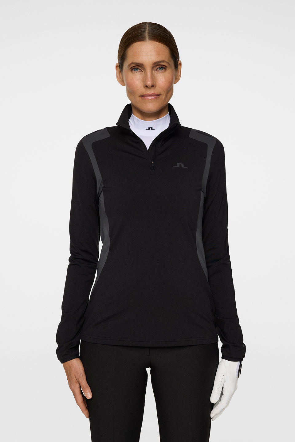 Mae Quarter Zip Mid Layer / Black