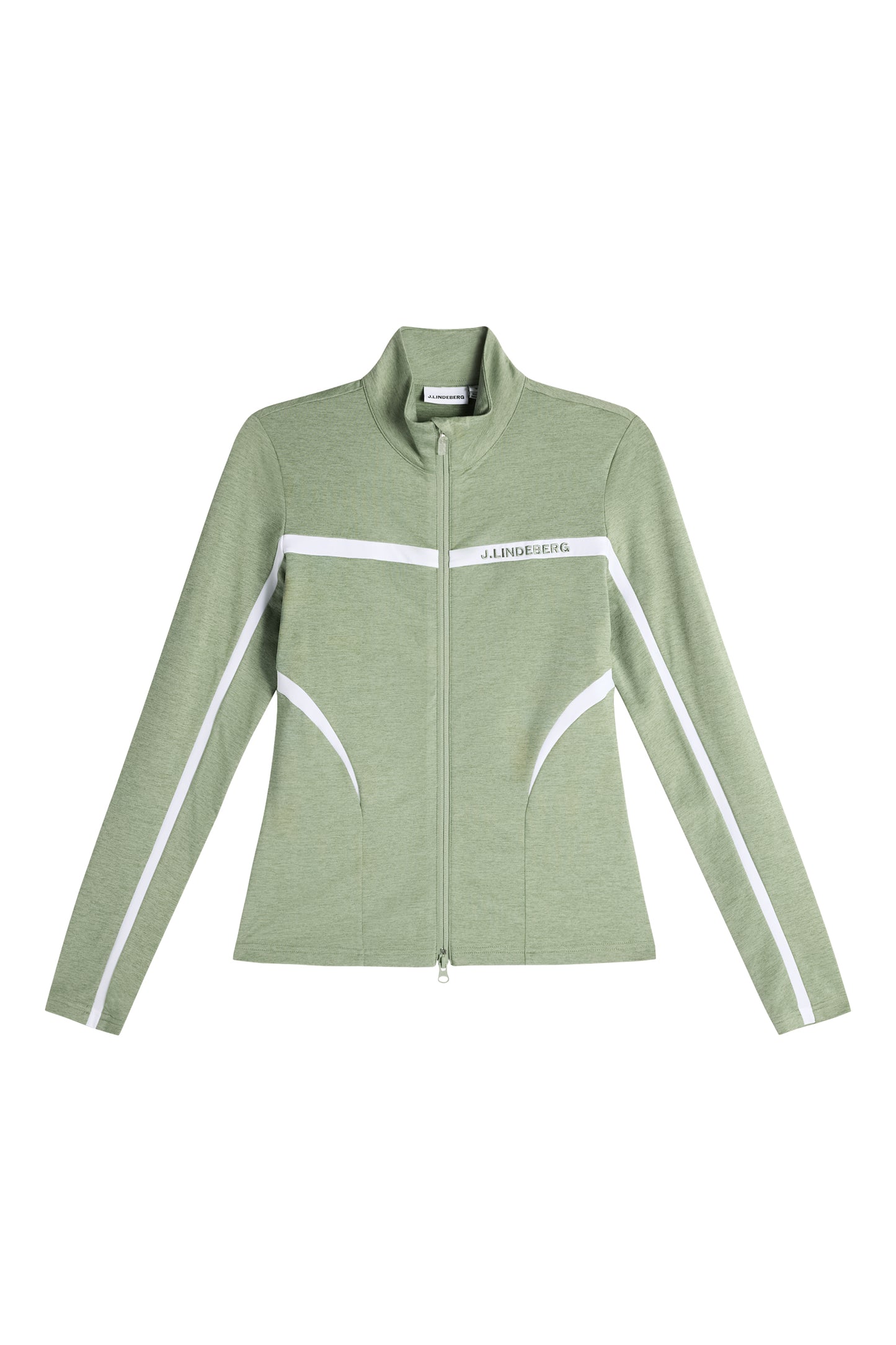 Janice Mid Layer in Hedge Green Melange by J.Lindeberg