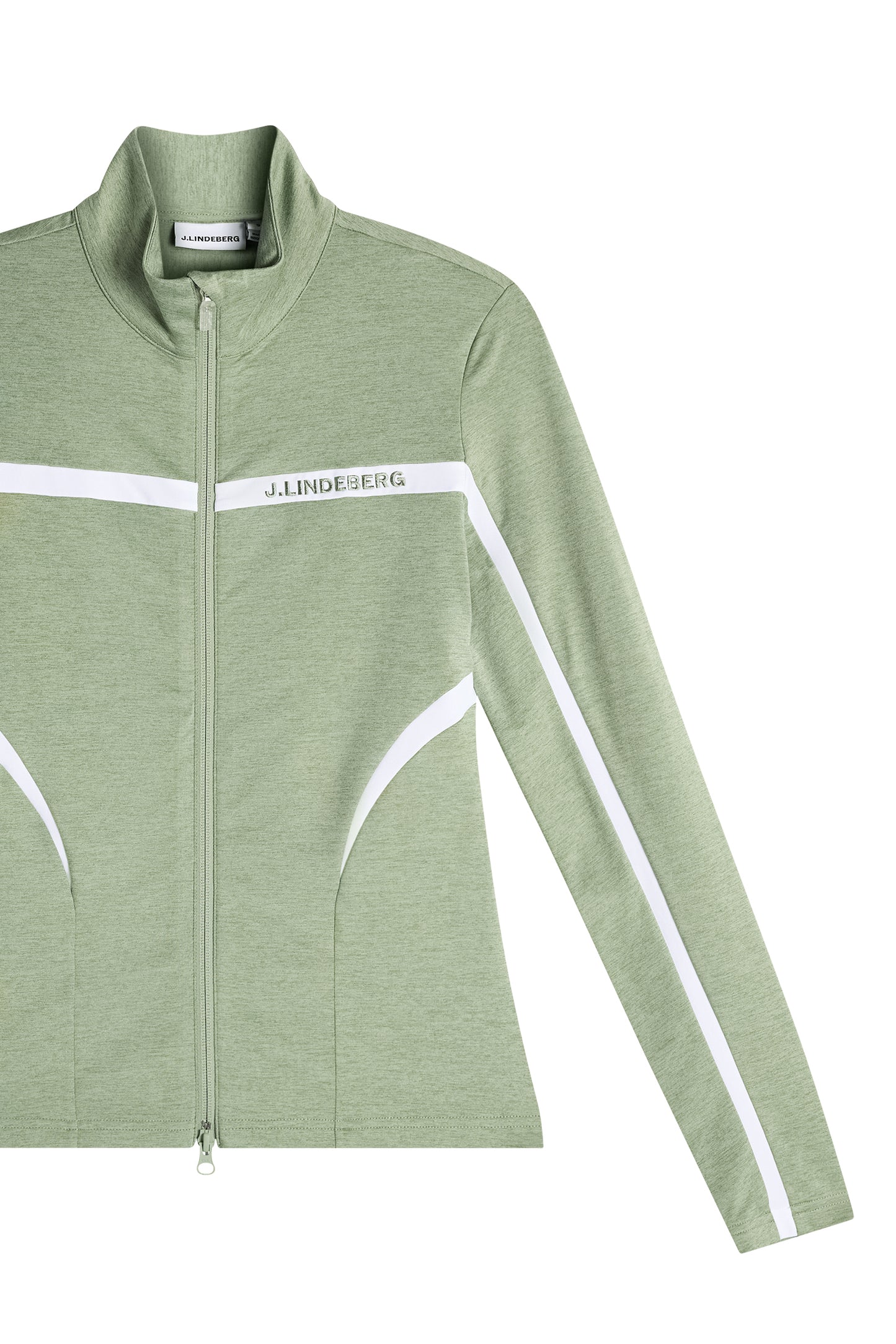 Janice Mid Layer in Hedge Green Melange by J.Lindeberg