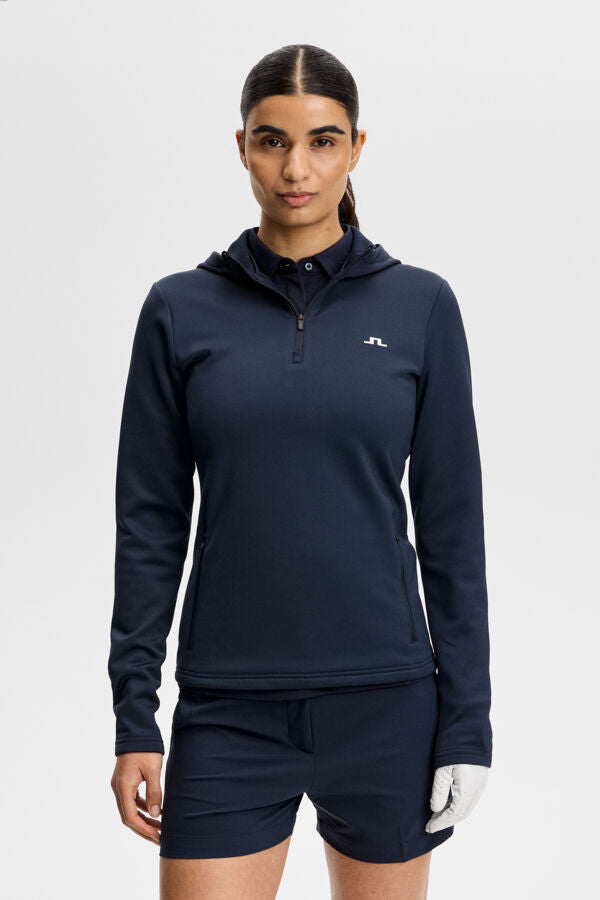Aerielle Quarter Zip Hood / JL Navy