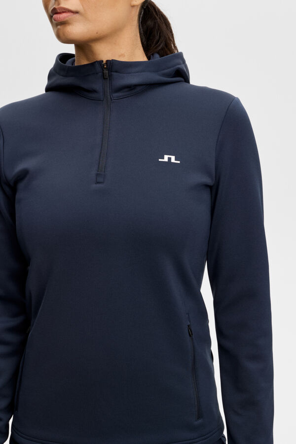 Aerielle Quarter Zip Hood / JL Navy