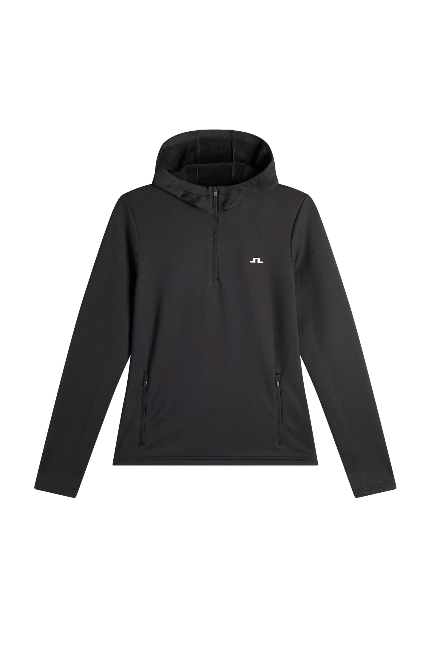 Aerielle Quarter Zip Hood in Black by J.Lindeberg