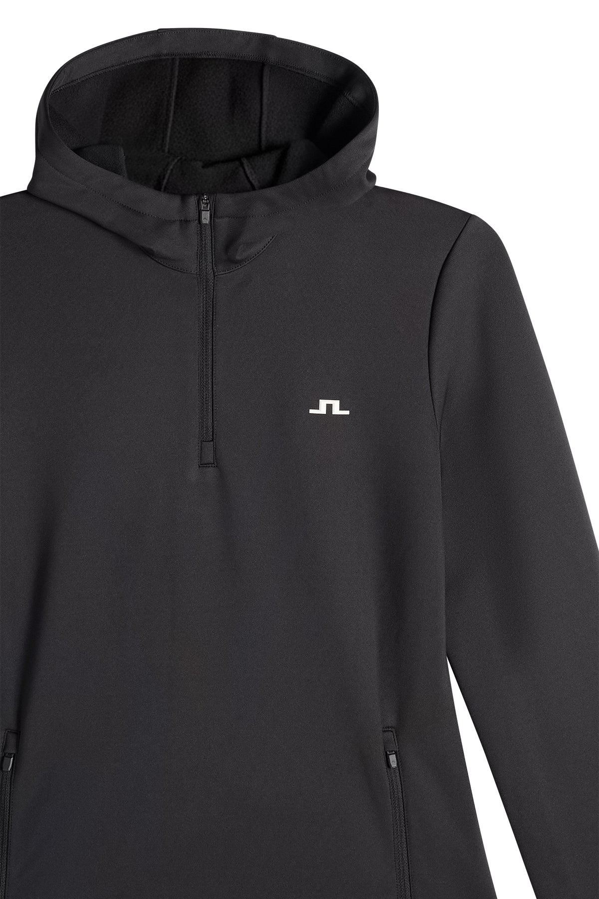 Aerielle Quarter Zip Hood in Black by J.Lindeberg