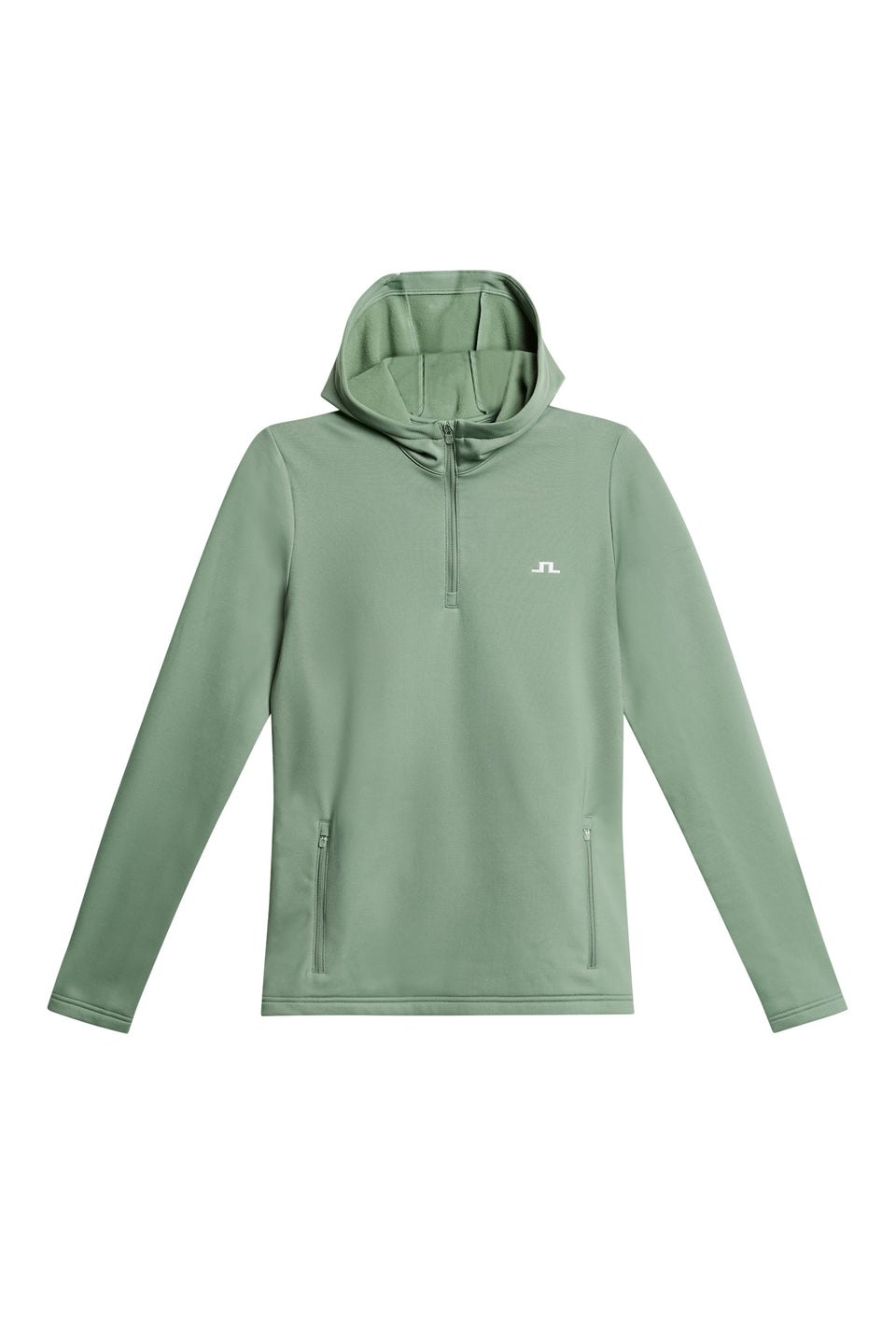 Aerielle Quarter Zip Hood / Hedge Green