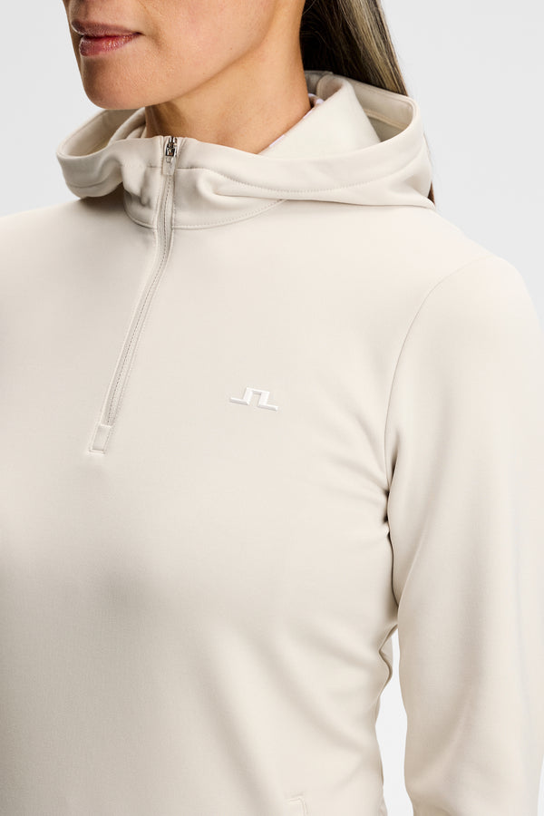 Aerielle Quarter Zip Hood / Moonbeam