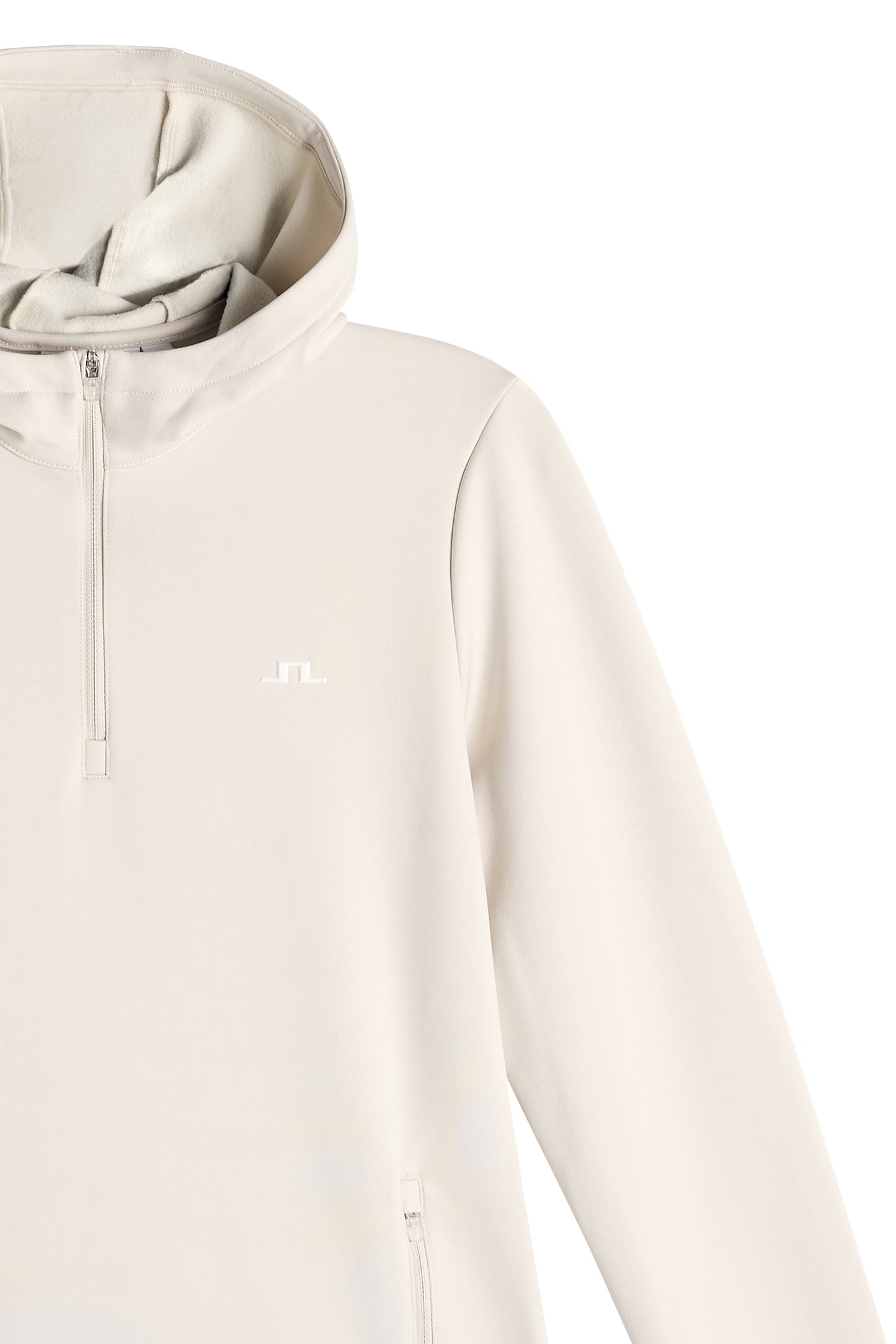 Aerielle Quarter Zip Hood in Moonbeam by J.Lindeberg