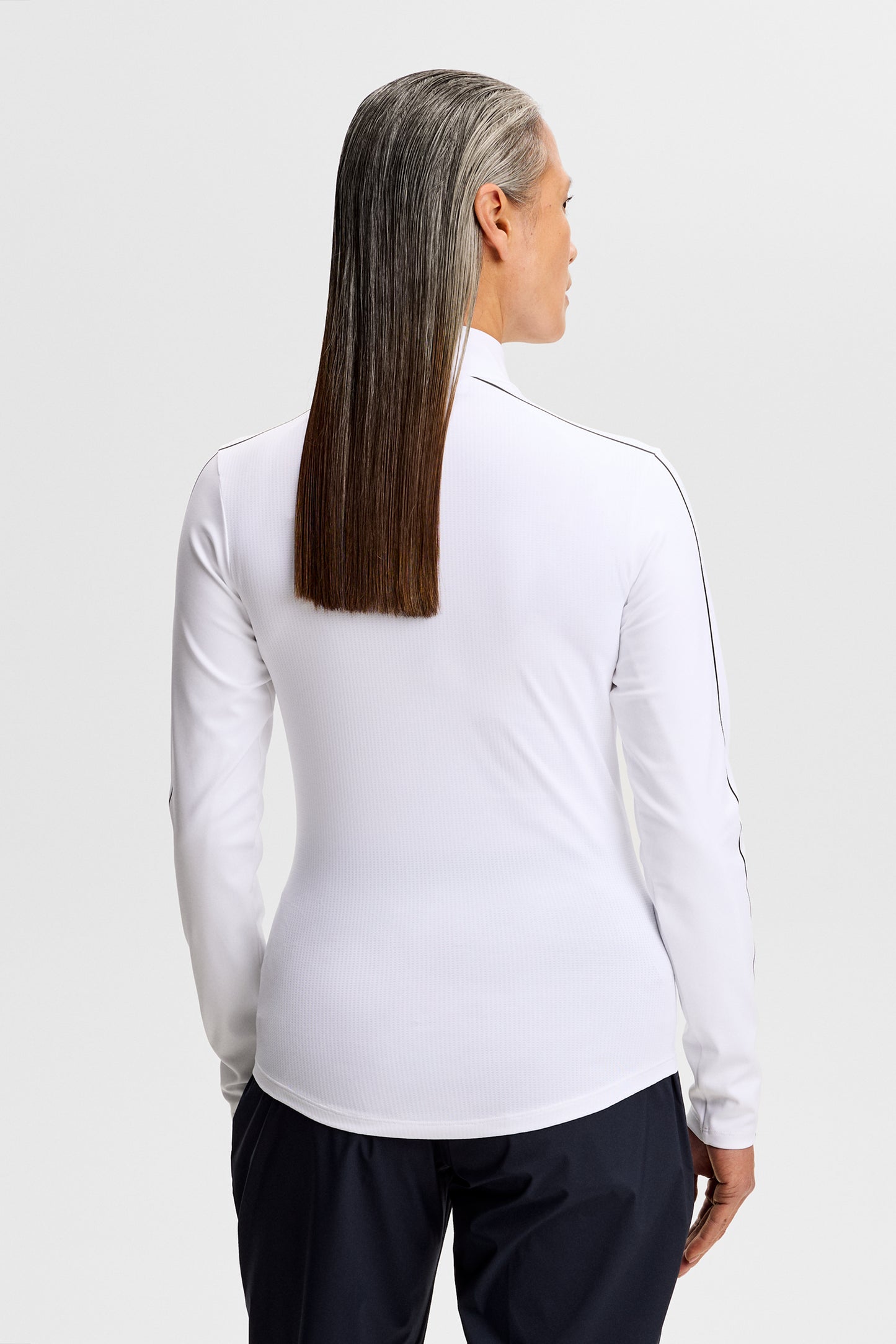 Adiola Quarter Zip Mid Layer in White by J.Lindeberg