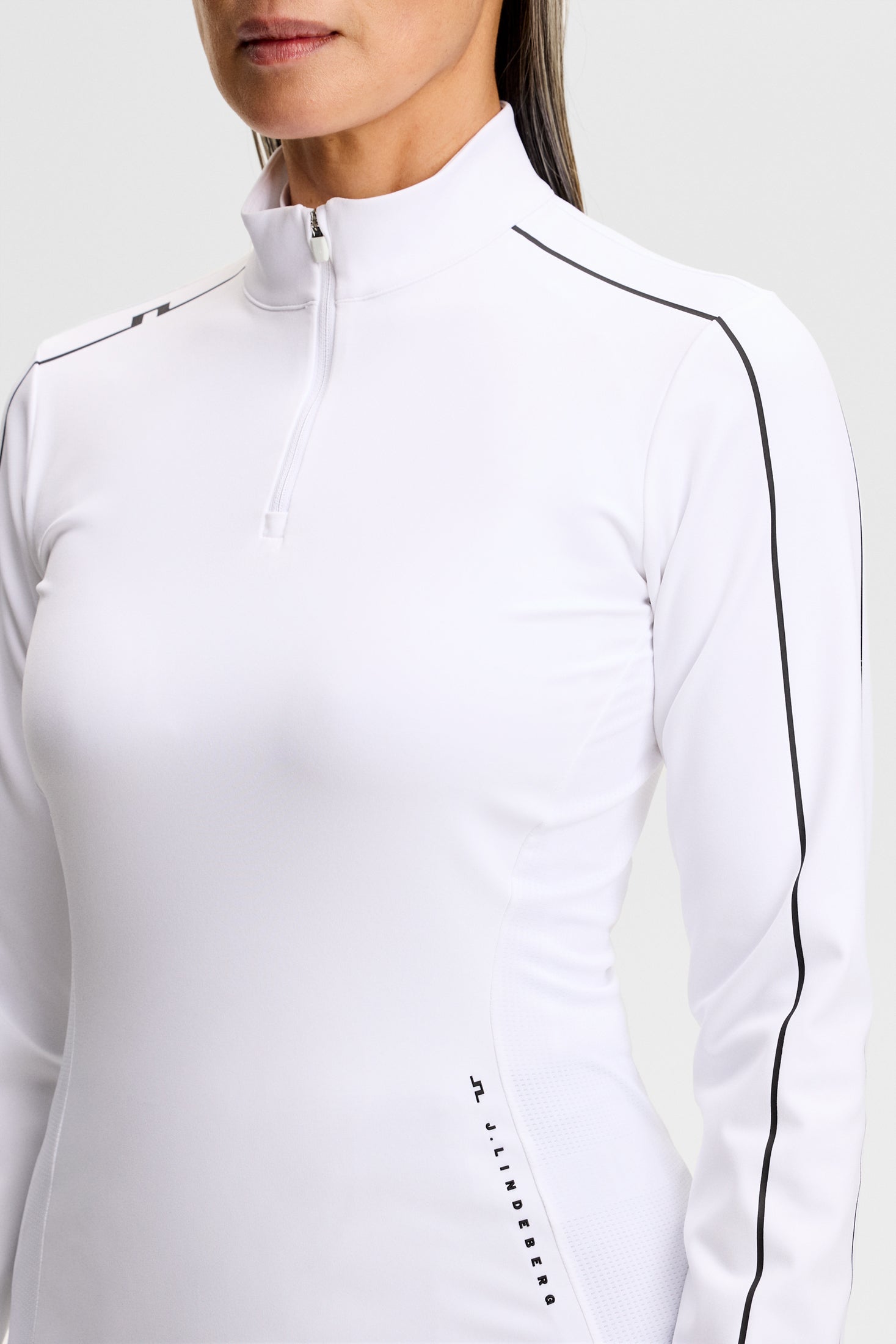 Adiola Quarter Zip Mid Layer / White – J.LINDEBERG US