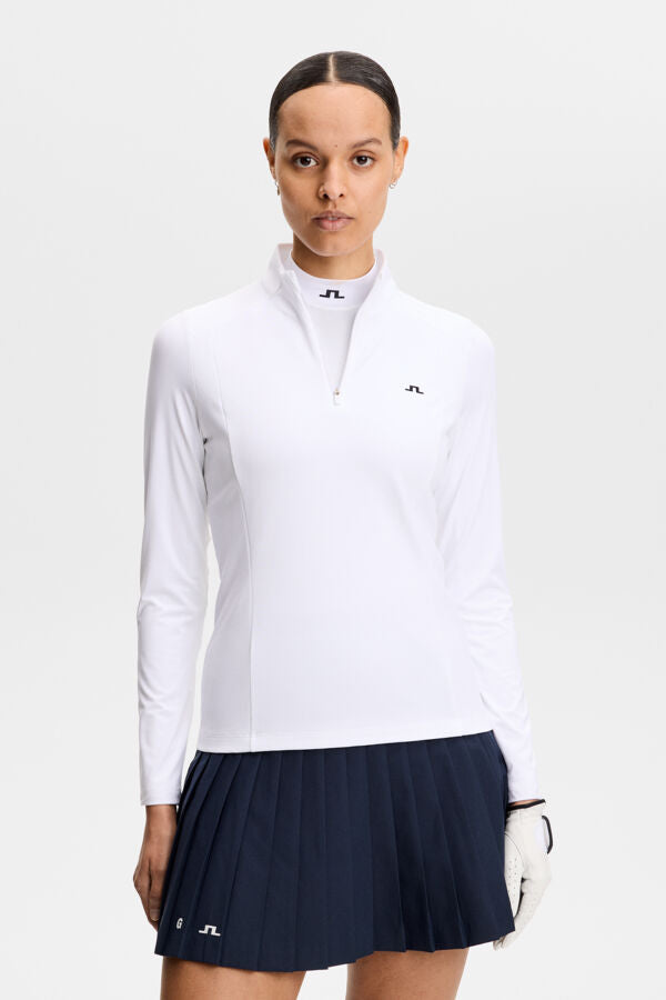 えり Cindy Quarter Zip Mid Layer / White – J.LINDEBERG US