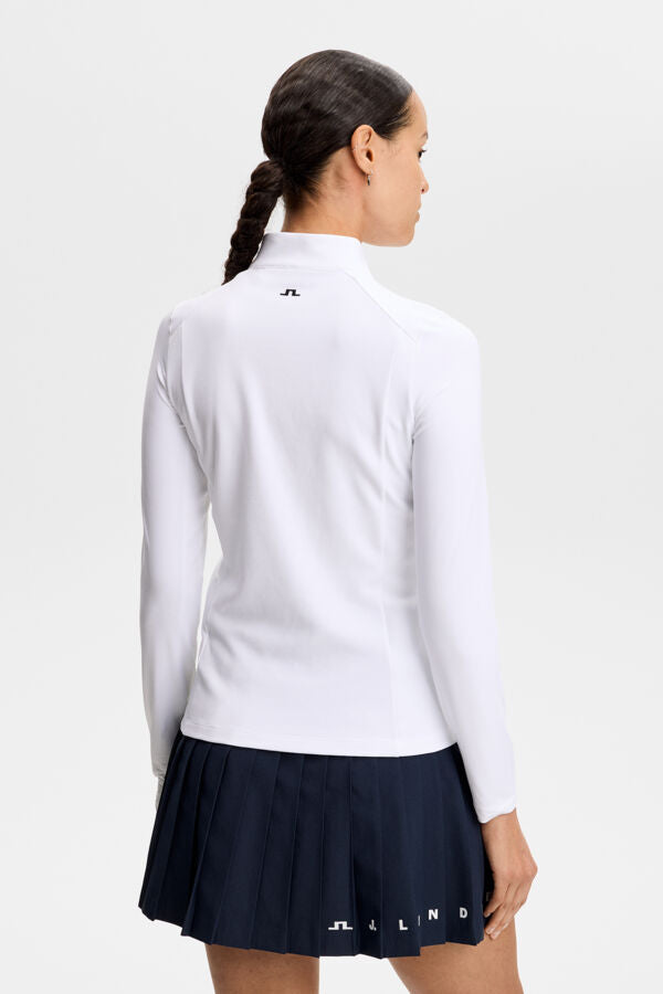 Cindy Quarter Zip Mid Layer / White | J.LINDEBERG US