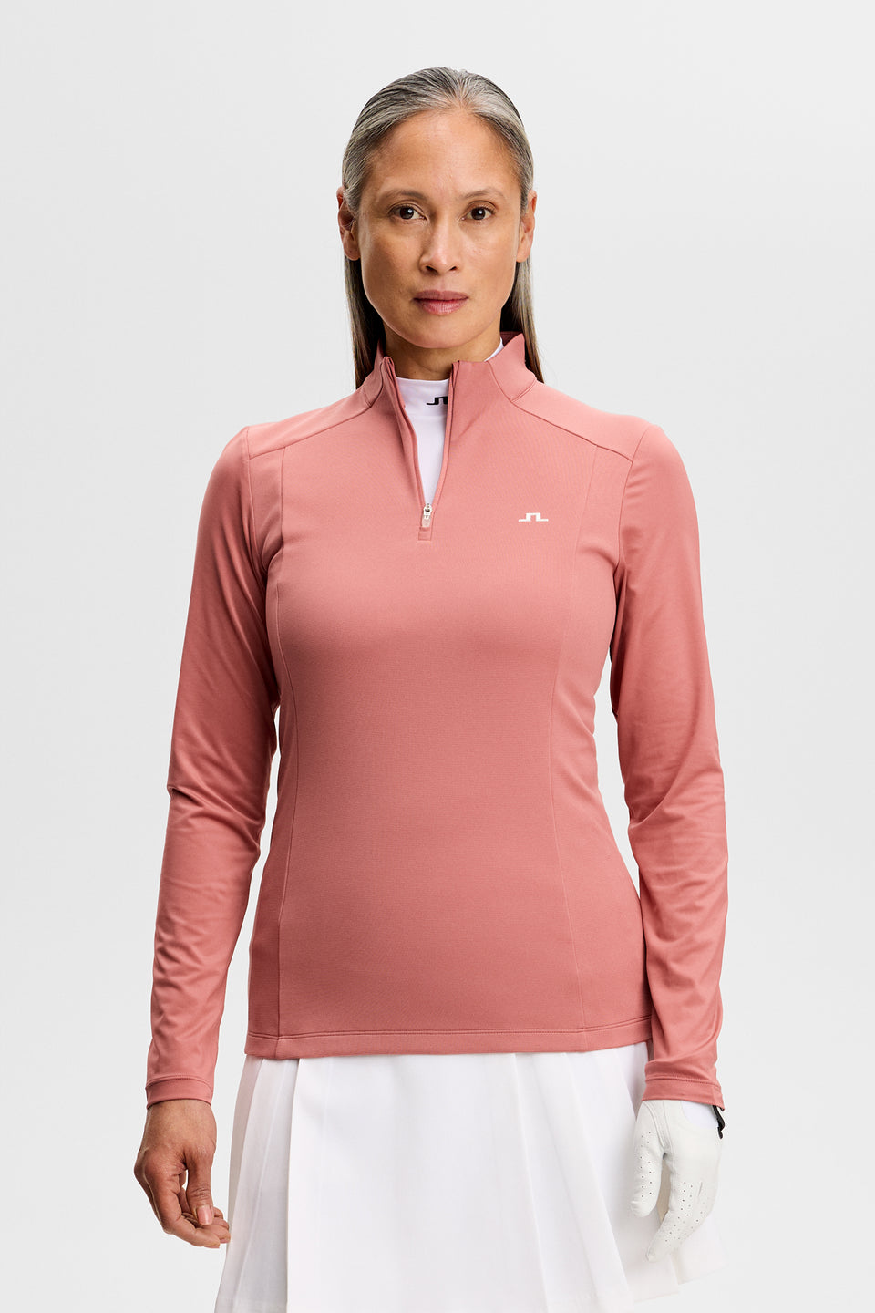 Cindy Quarter Zip Mid Layer / Withered Rose