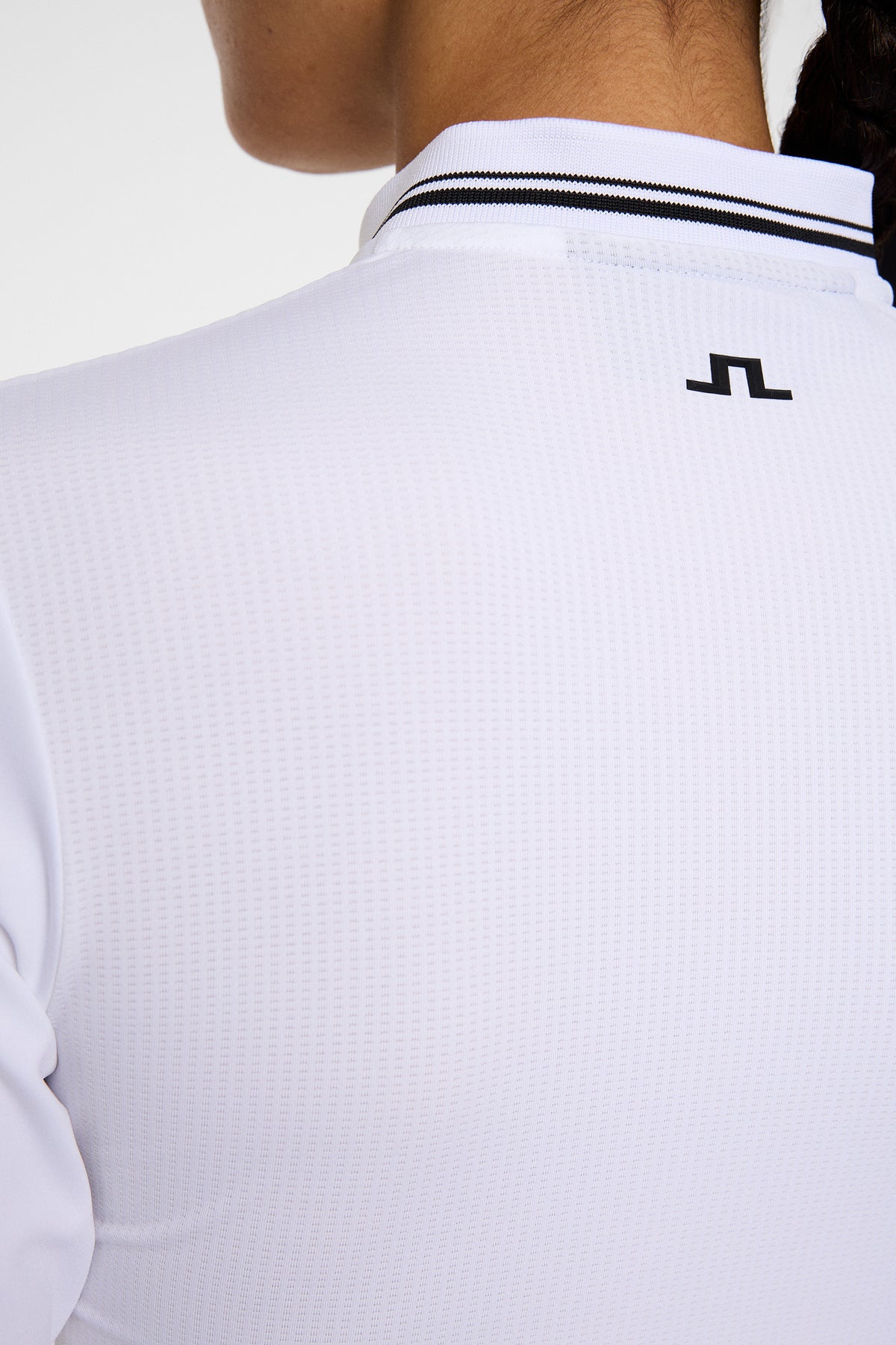 Harper Quarter Zip Mid Layer in White by J.Lindeberg