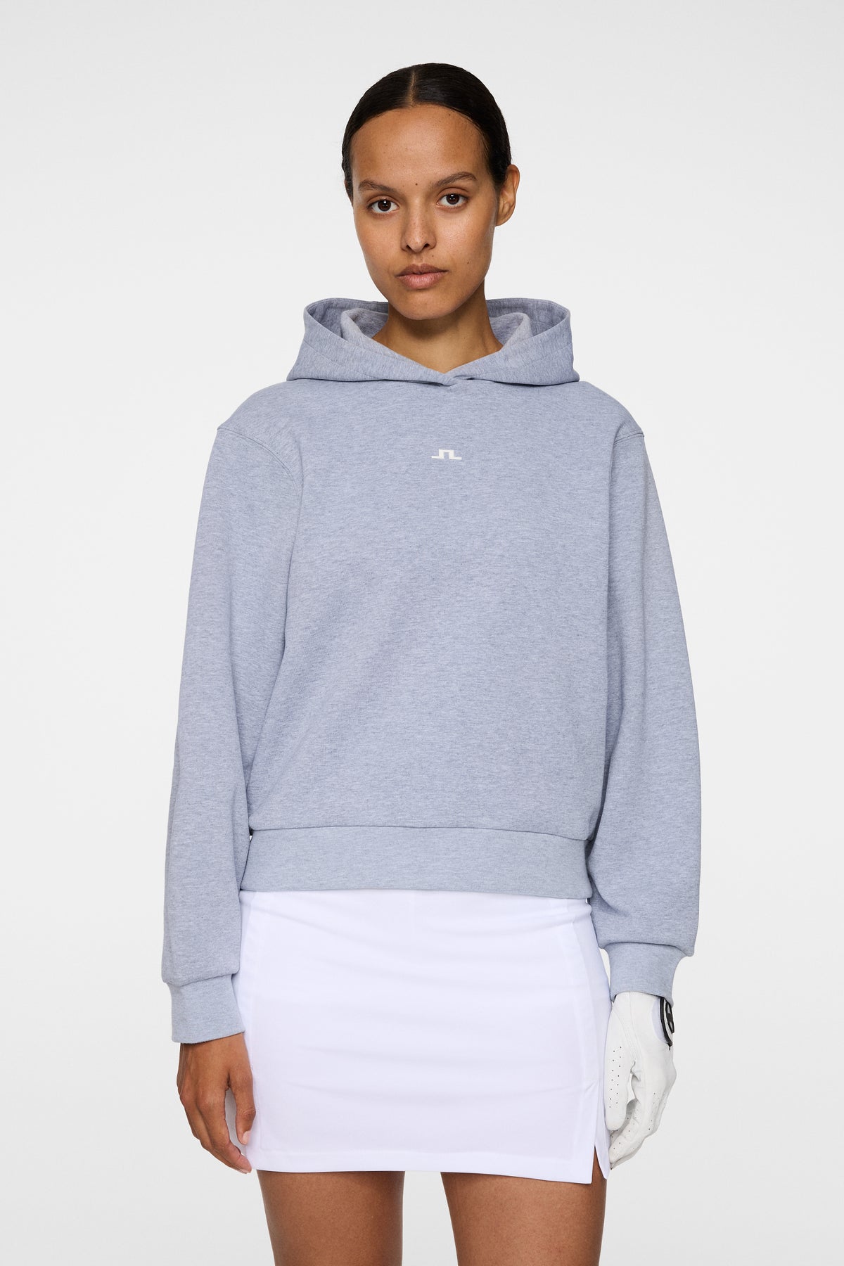 Sandie Hoodie in Medium Grey Melange by J.Lindeberg