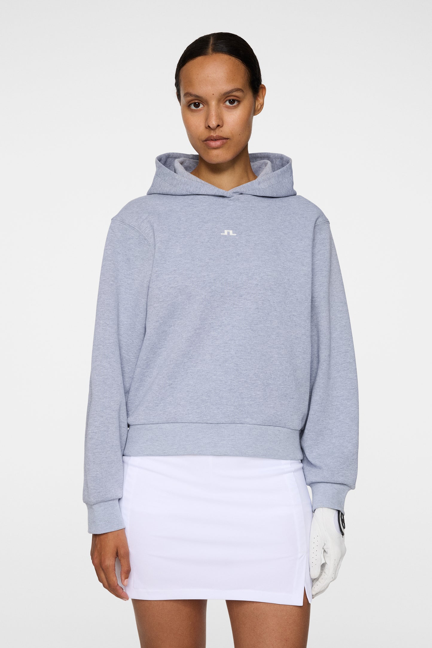 Sandie Hoodie in Medium Grey Melange by J.Lindeberg