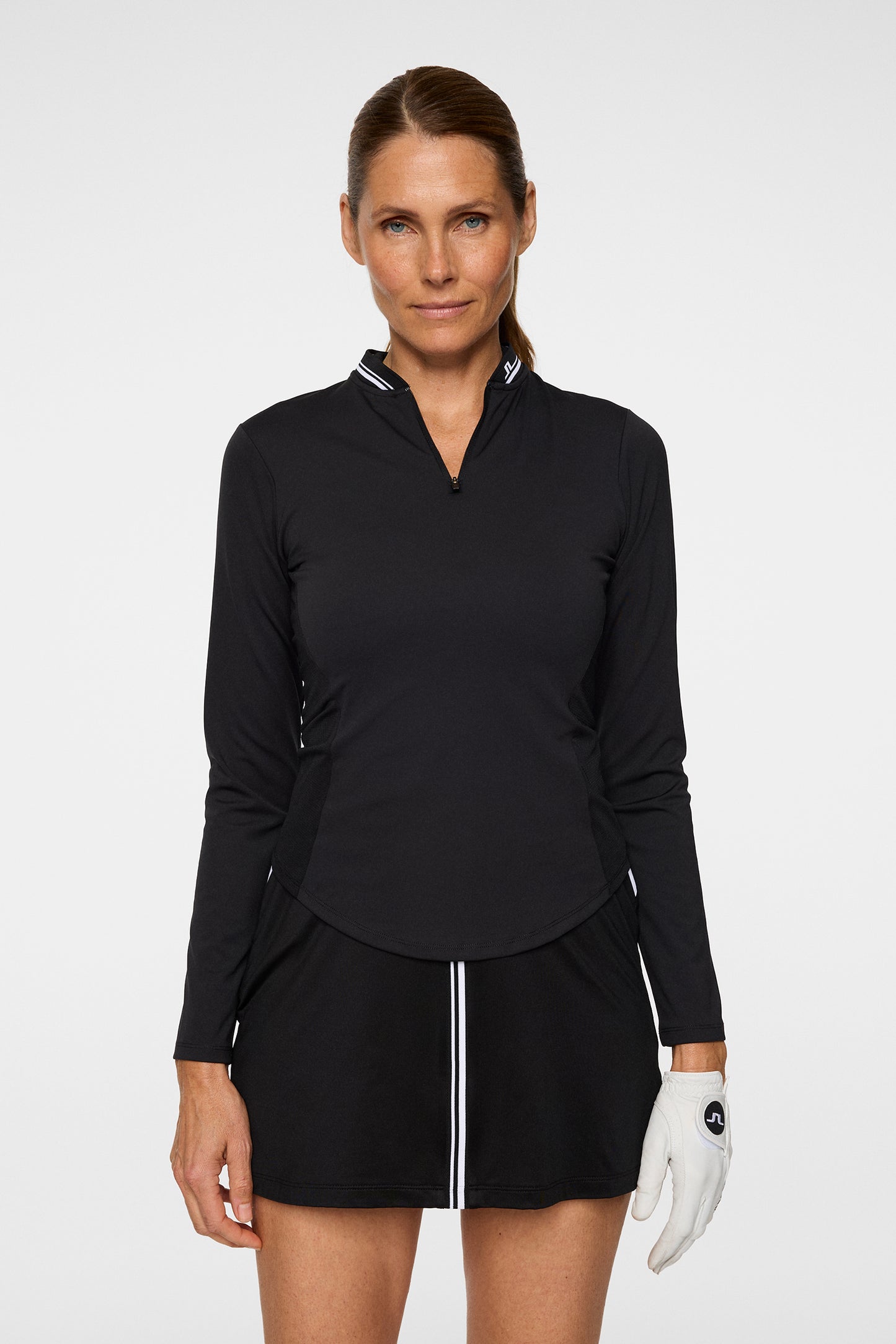 Harper Quarter Zip Mid Layer in Black by J.Lindeberg
