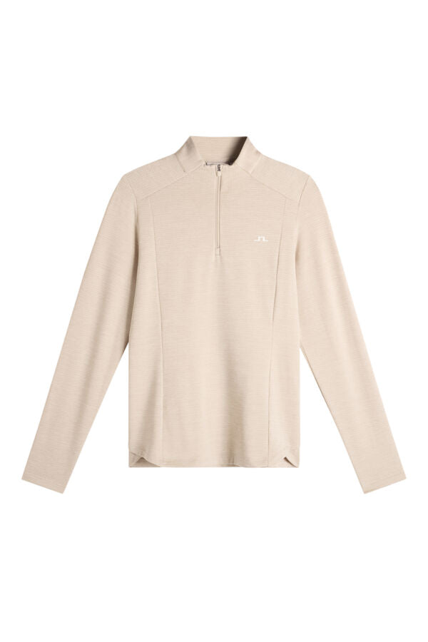 Steffi Quarter Zip Mid Layer / Moonbeam Melange