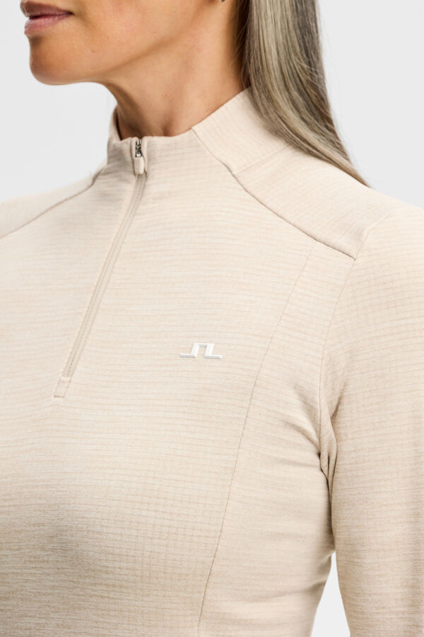 Steffi Quarter Zip Mid Layer / Moonbeam Melange