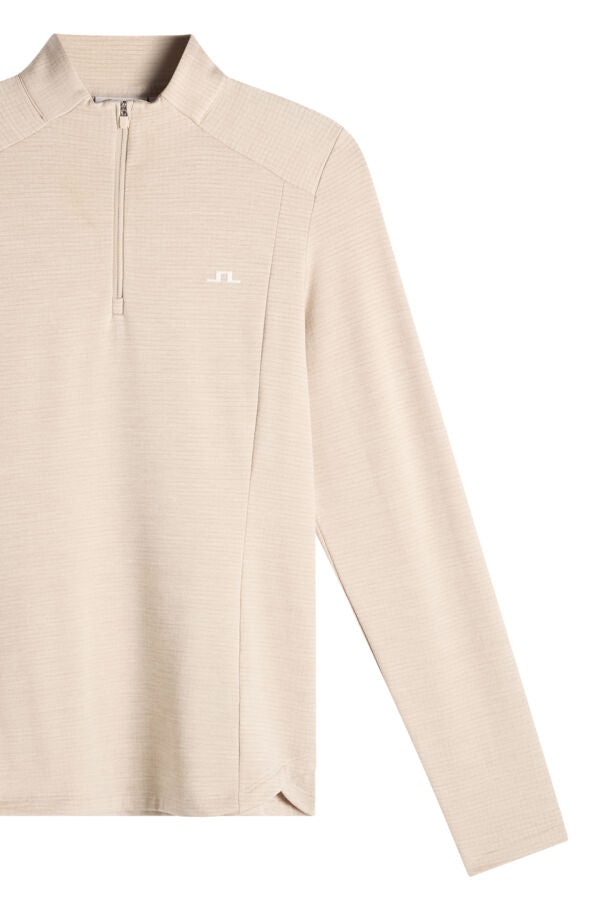 Steffi Quarter Zip Mid Layer / Moonbeam Melange