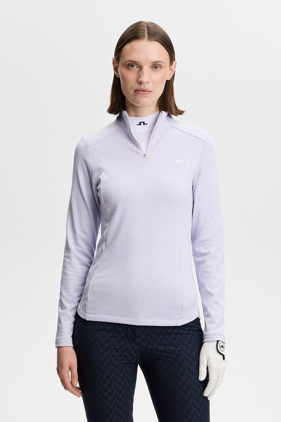 Steffi Quarter Zip Mid Layer / Purple Heather Melange