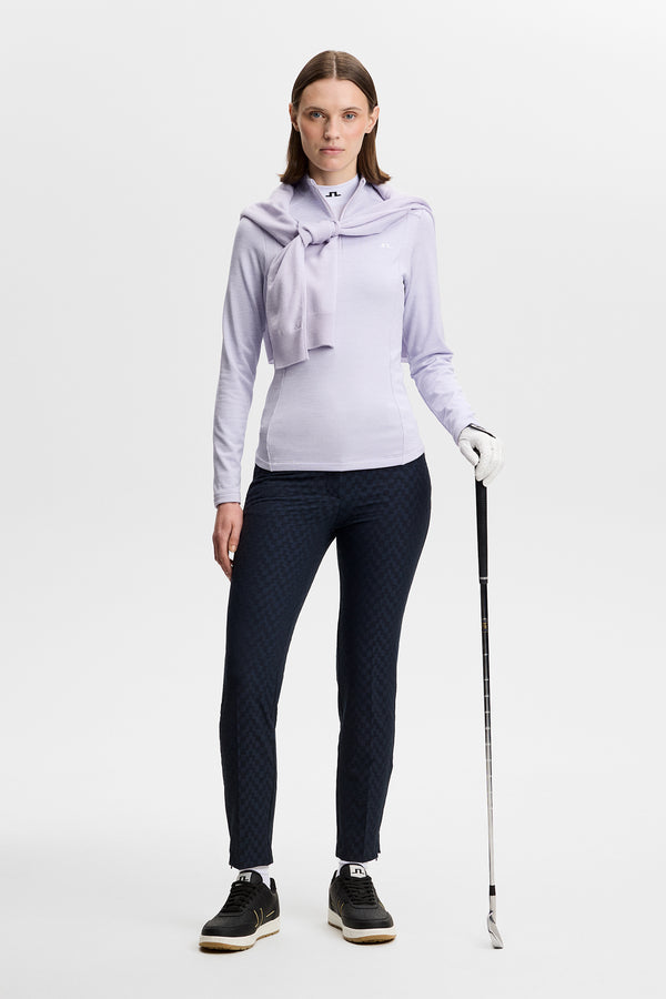 Steffi Quarter Zip Mid Layer / Purple Heather Melange