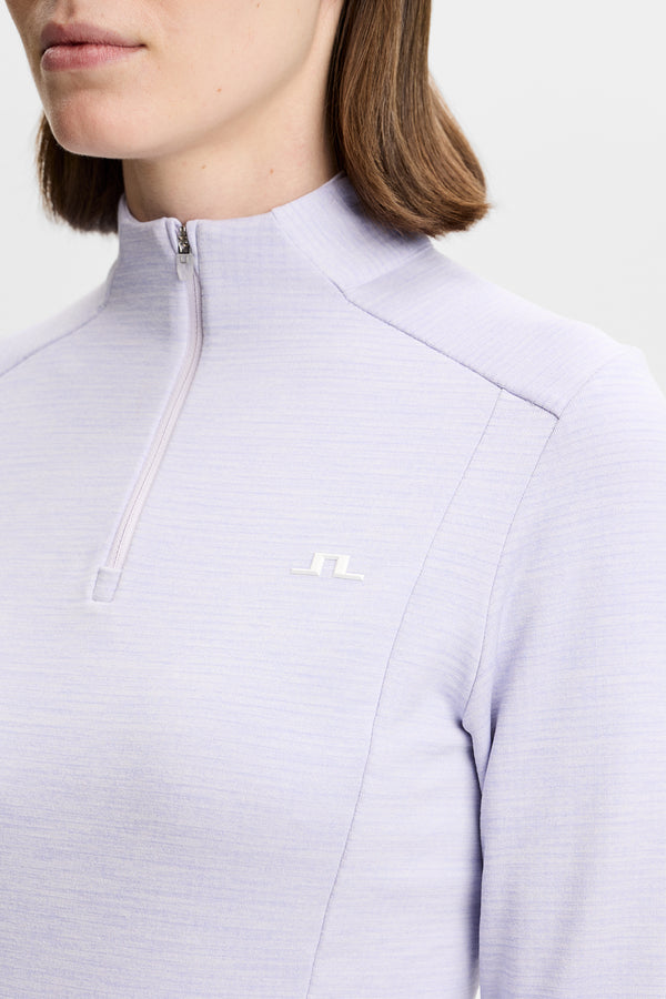 Steffi Quarter Zip Mid Layer / Purple Heather Melange