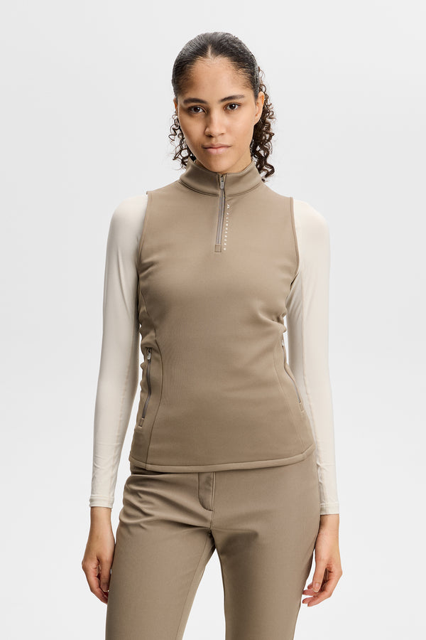 Jess Jersey Vest  / Brindle