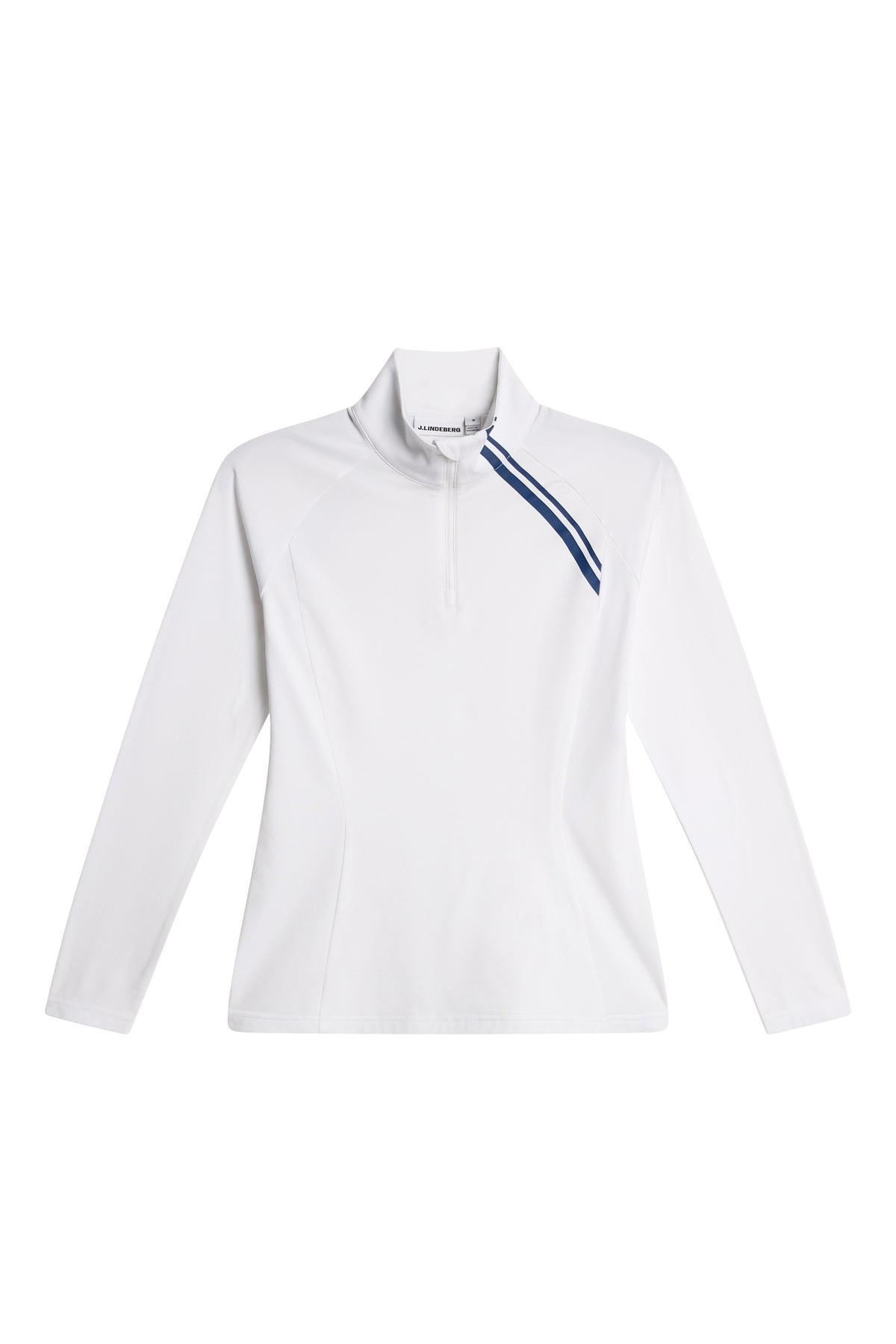 Nadu Qaurter Zip Mid Layer in White by J.Lindeberg