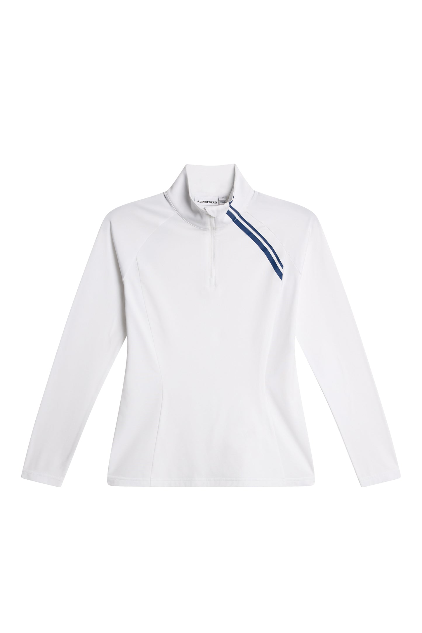 Nadu Qaurter Zip Mid Layer in White by J.Lindeberg