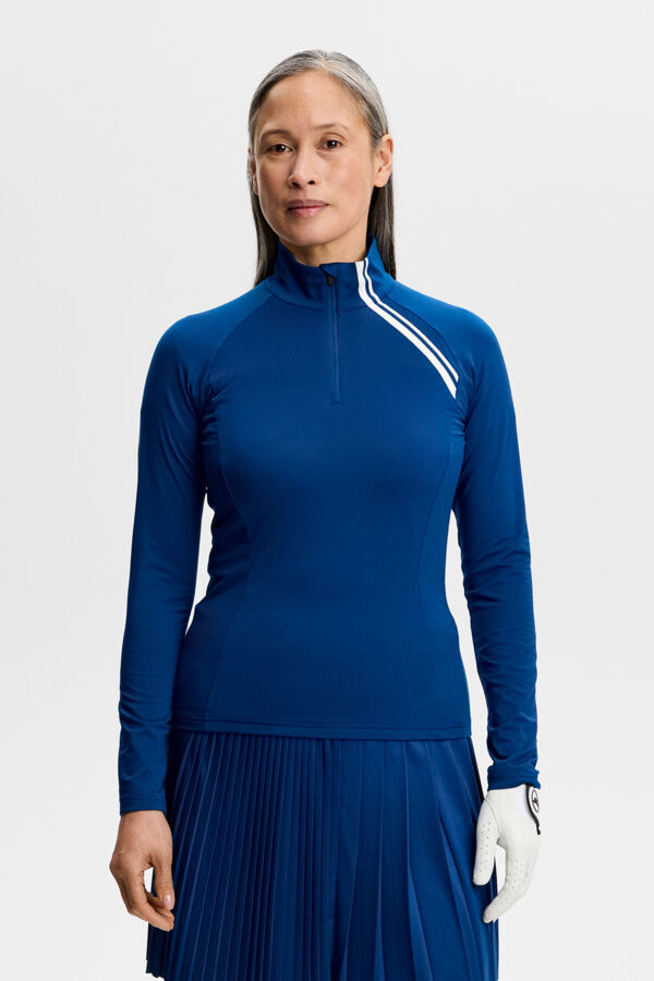 Nadu Quarter Zip Mid Layer / Estate Blue