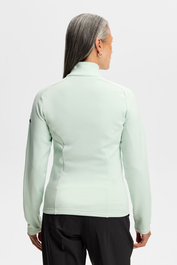 Selena Full Zip Mid Layer / Subtle Green