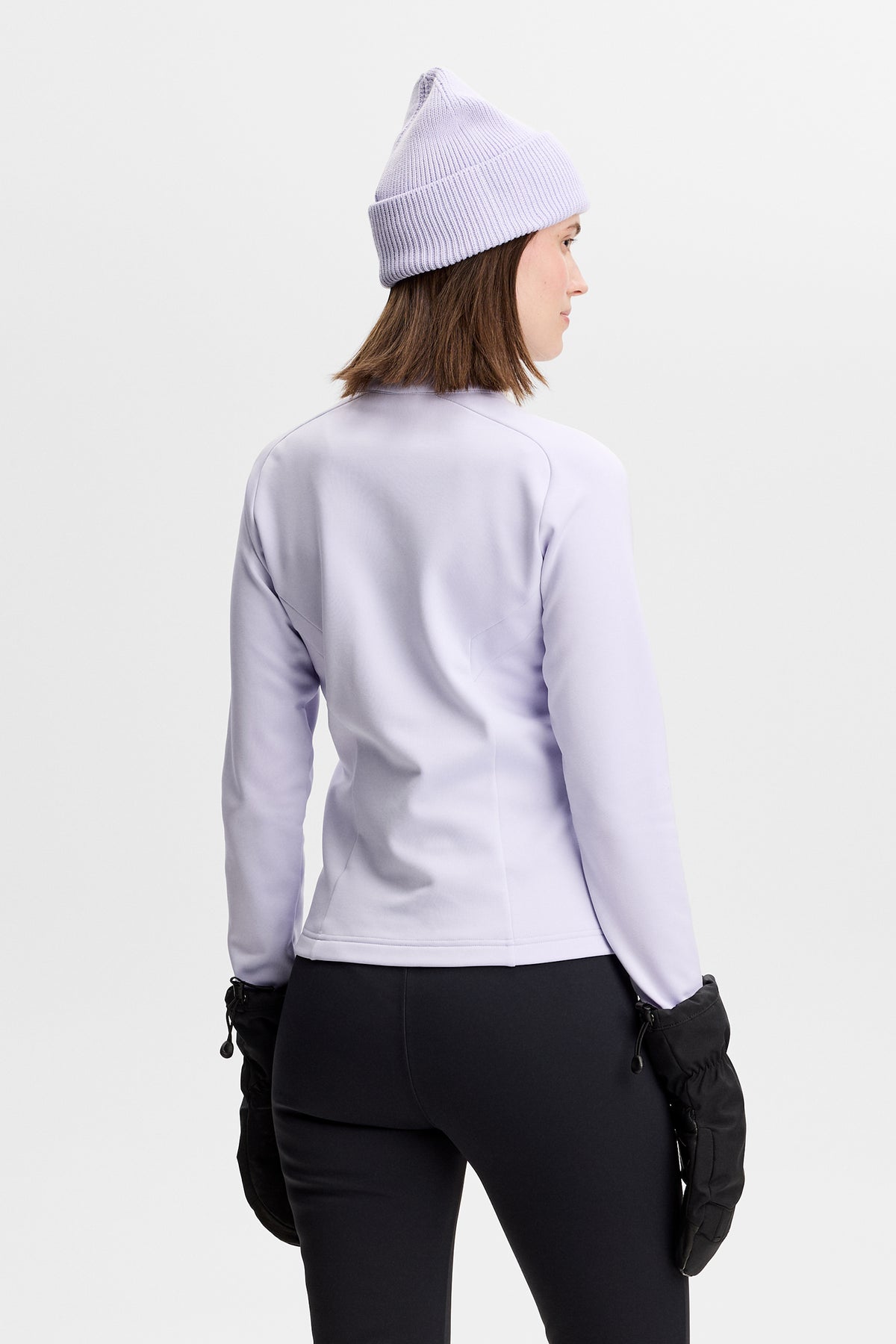Selena Full Zip Mid Layer in Purple Heather by J.Lindeberg