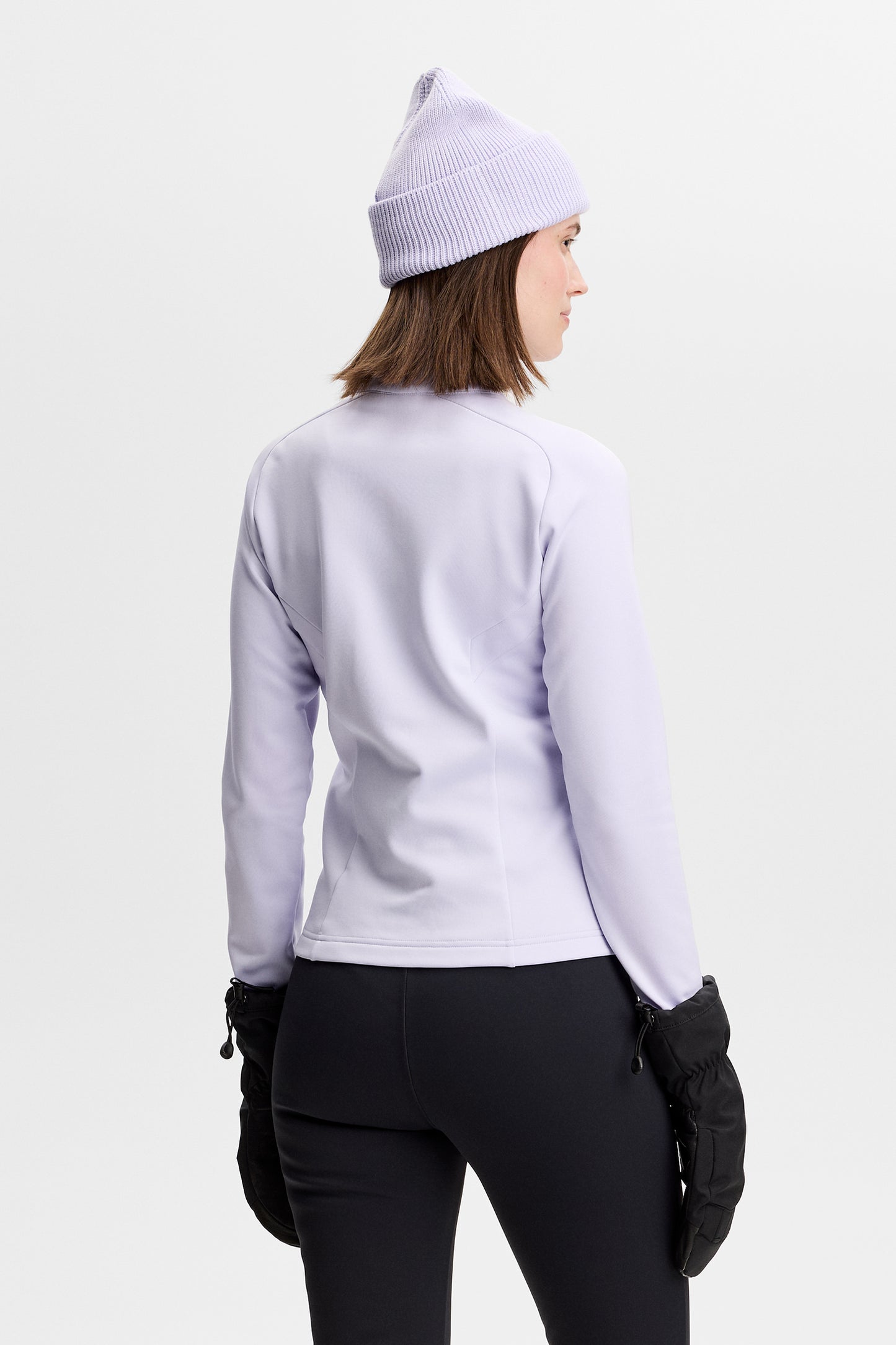 Selena Full Zip Mid Layer in Purple Heather by J.Lindeberg