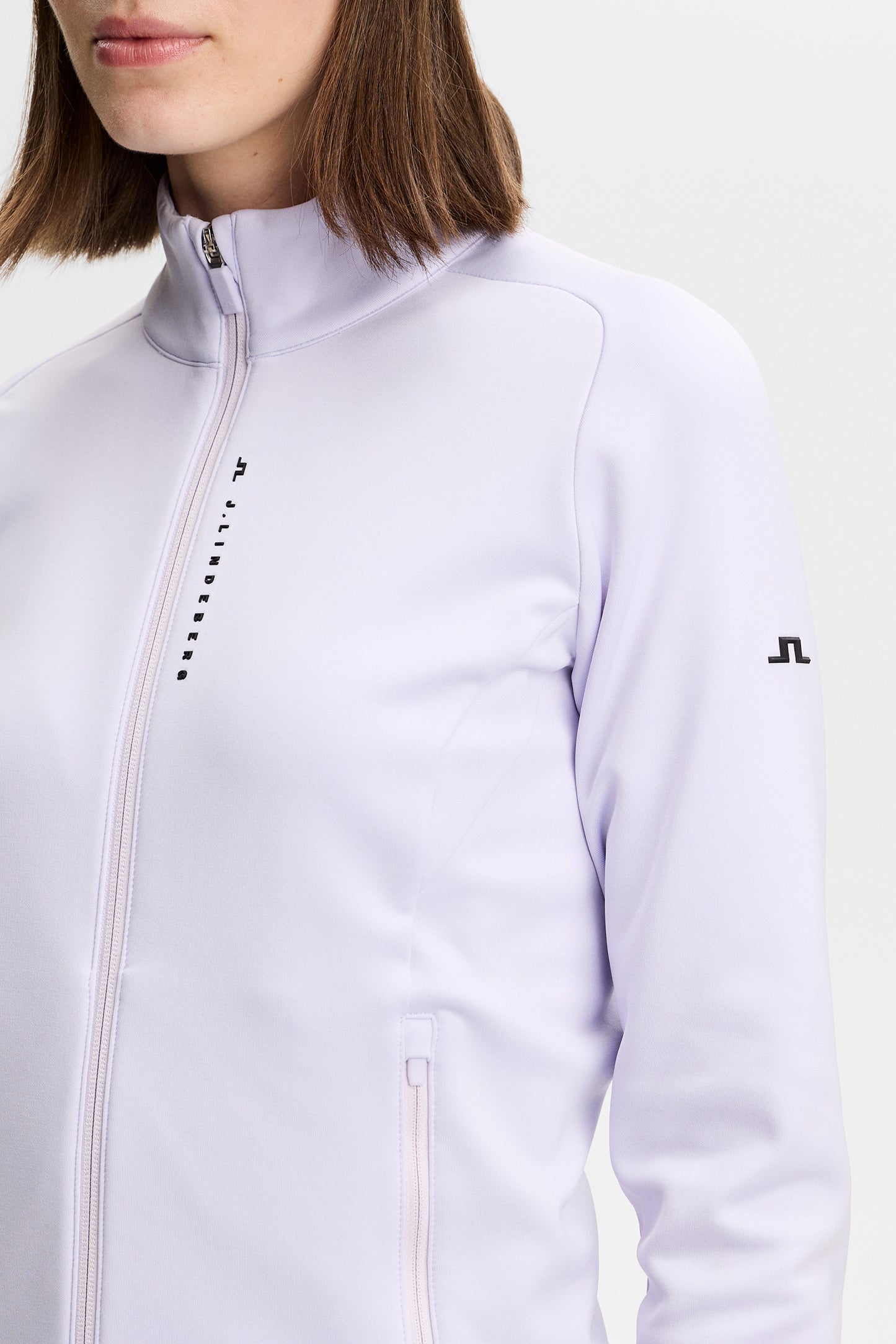 Selena Full Zip Mid Layer in Purple Heather by J.Lindeberg