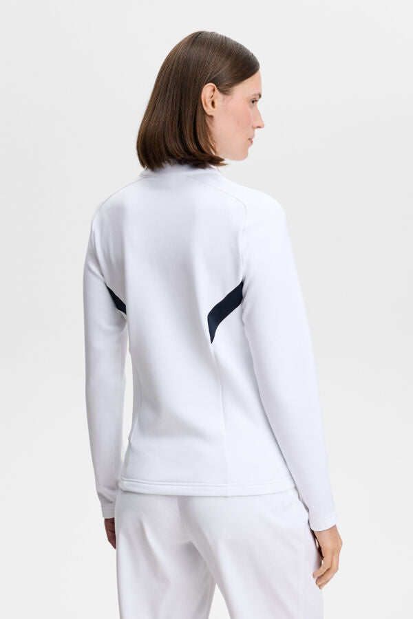 Selena Quarter Zip Mid Layer / White