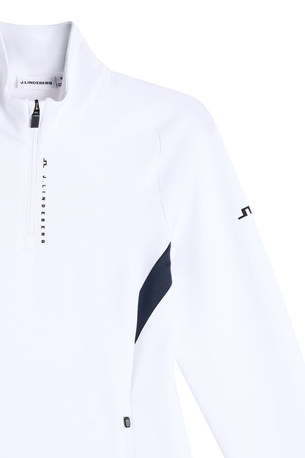 Selena Quarter Zip Mid Layer / White