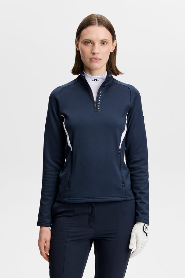 Selena Quarter Zip Mid Layer / JL Navy