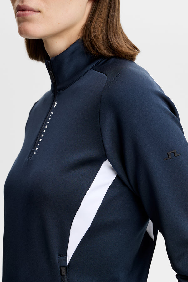 Selena Quarter Zip Mid Layer / JL Navy