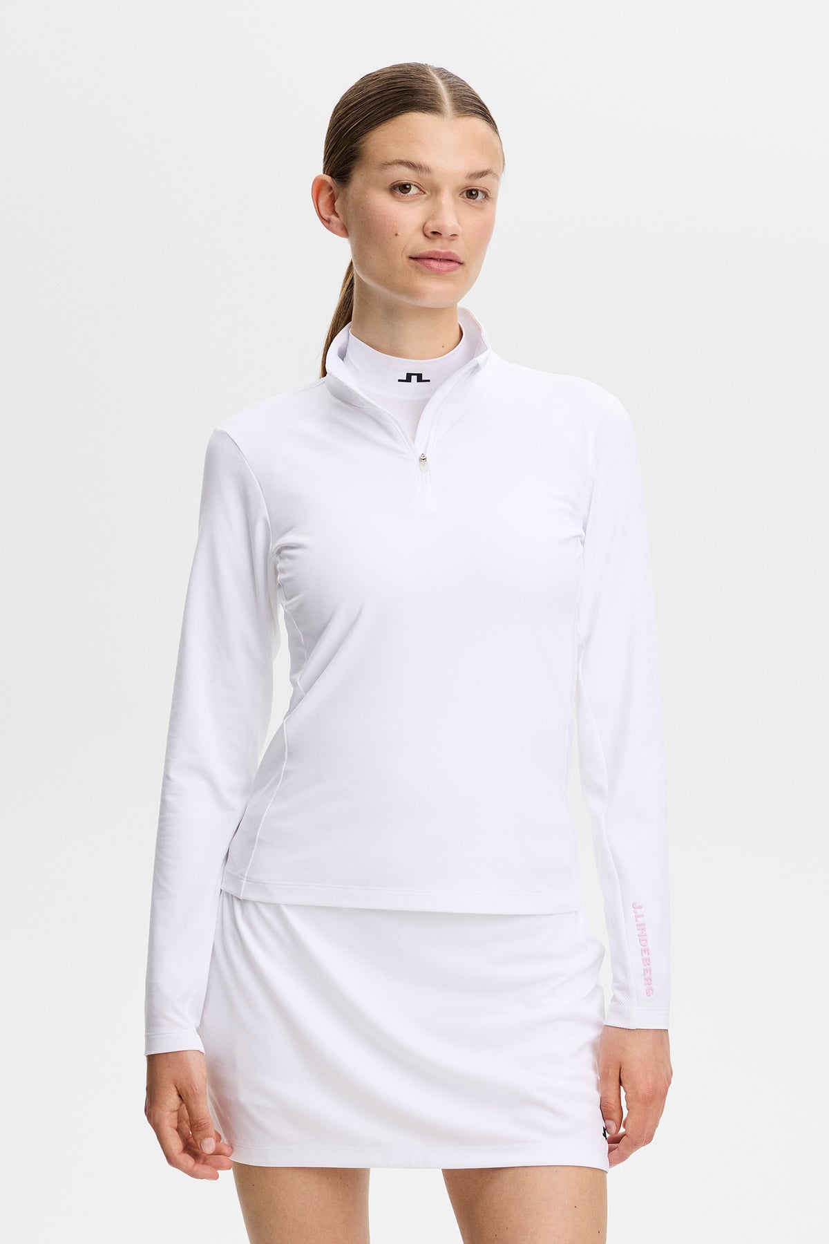 Tour Tech Mid Layer in White by J.Lindeberg