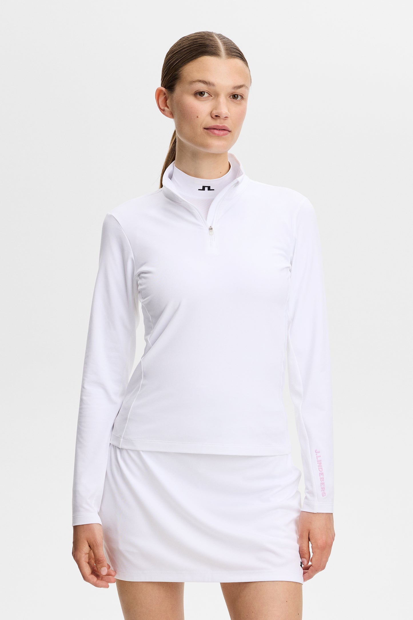Tour Tech Mid Layer in White by J.Lindeberg