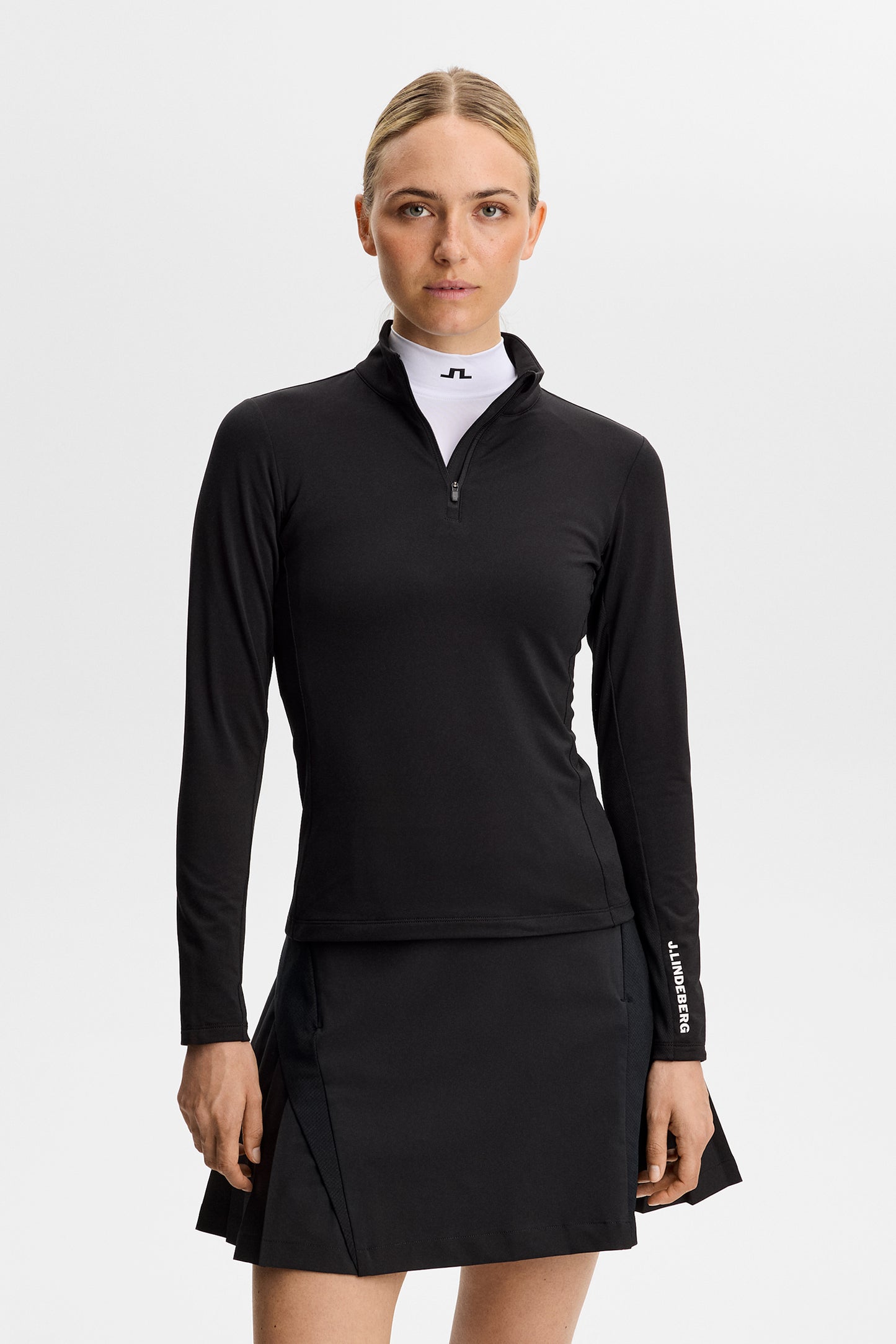 Tour Tech Mid Layer in Black by J.Lindeberg