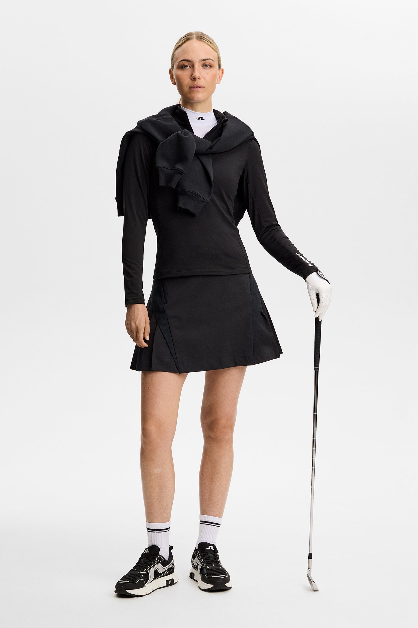 Tour Tech Mid Layer in Black by J.Lindeberg
