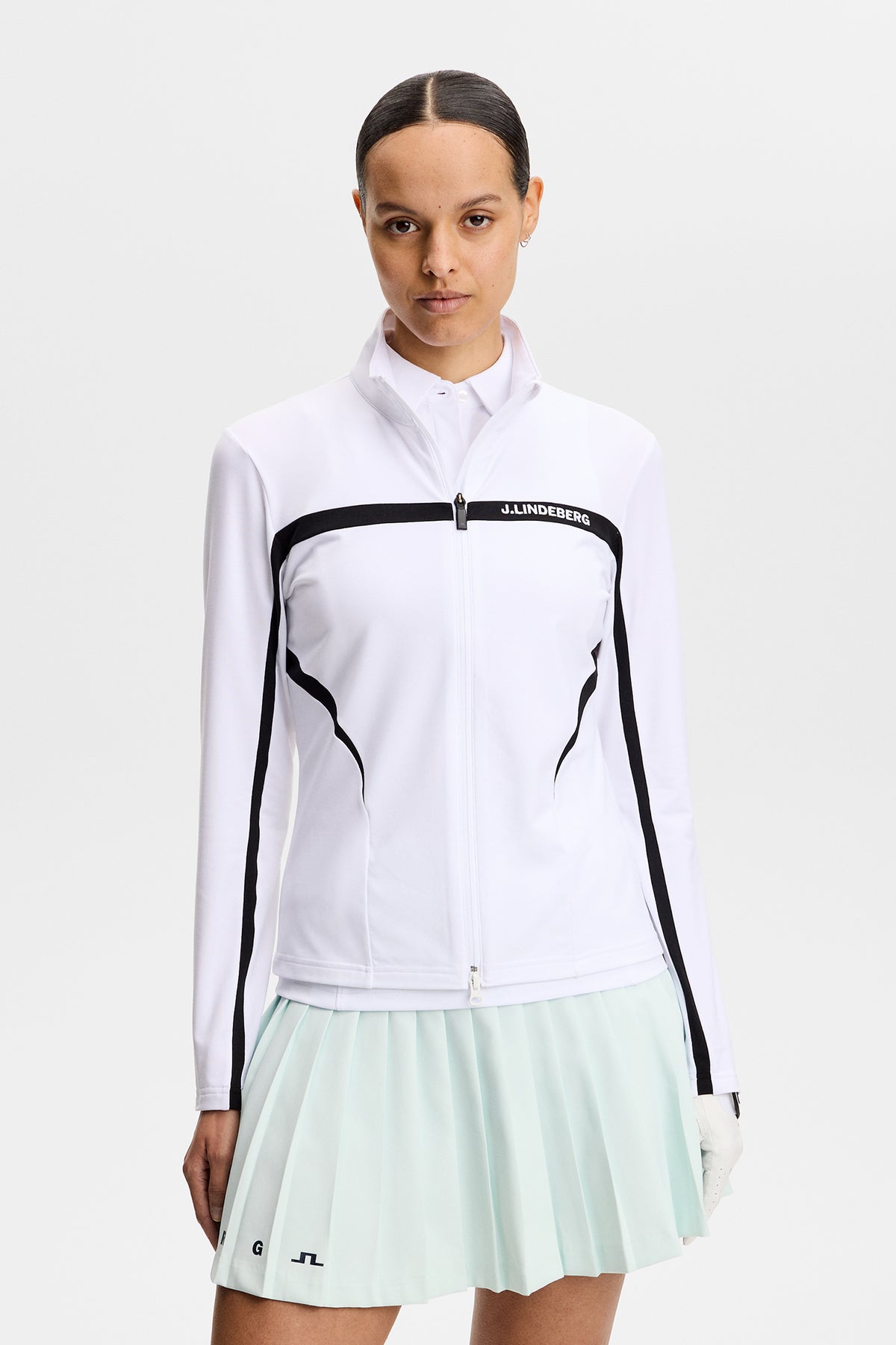 Janice Mid Layer in White by J.Lindeberg