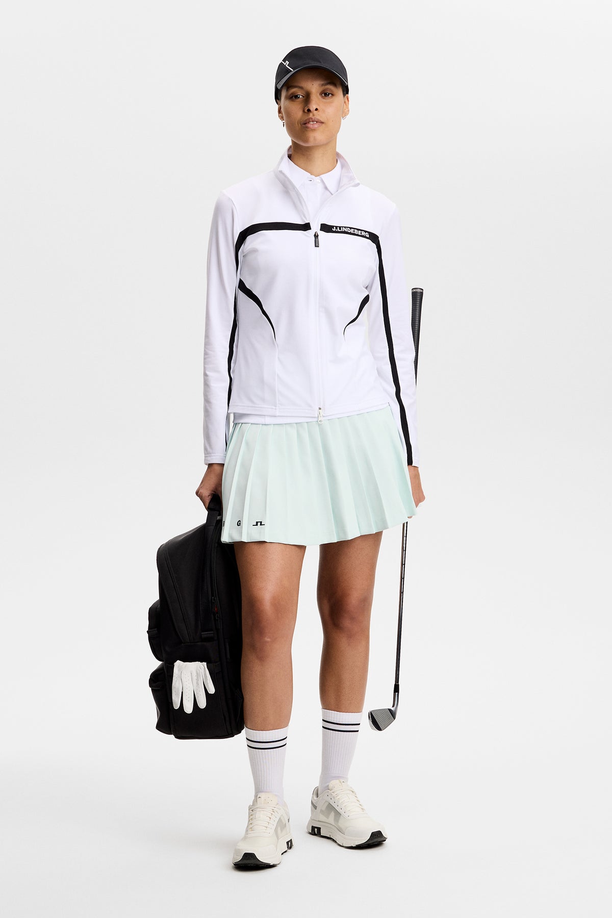 Janice Mid Layer in White by J.Lindeberg