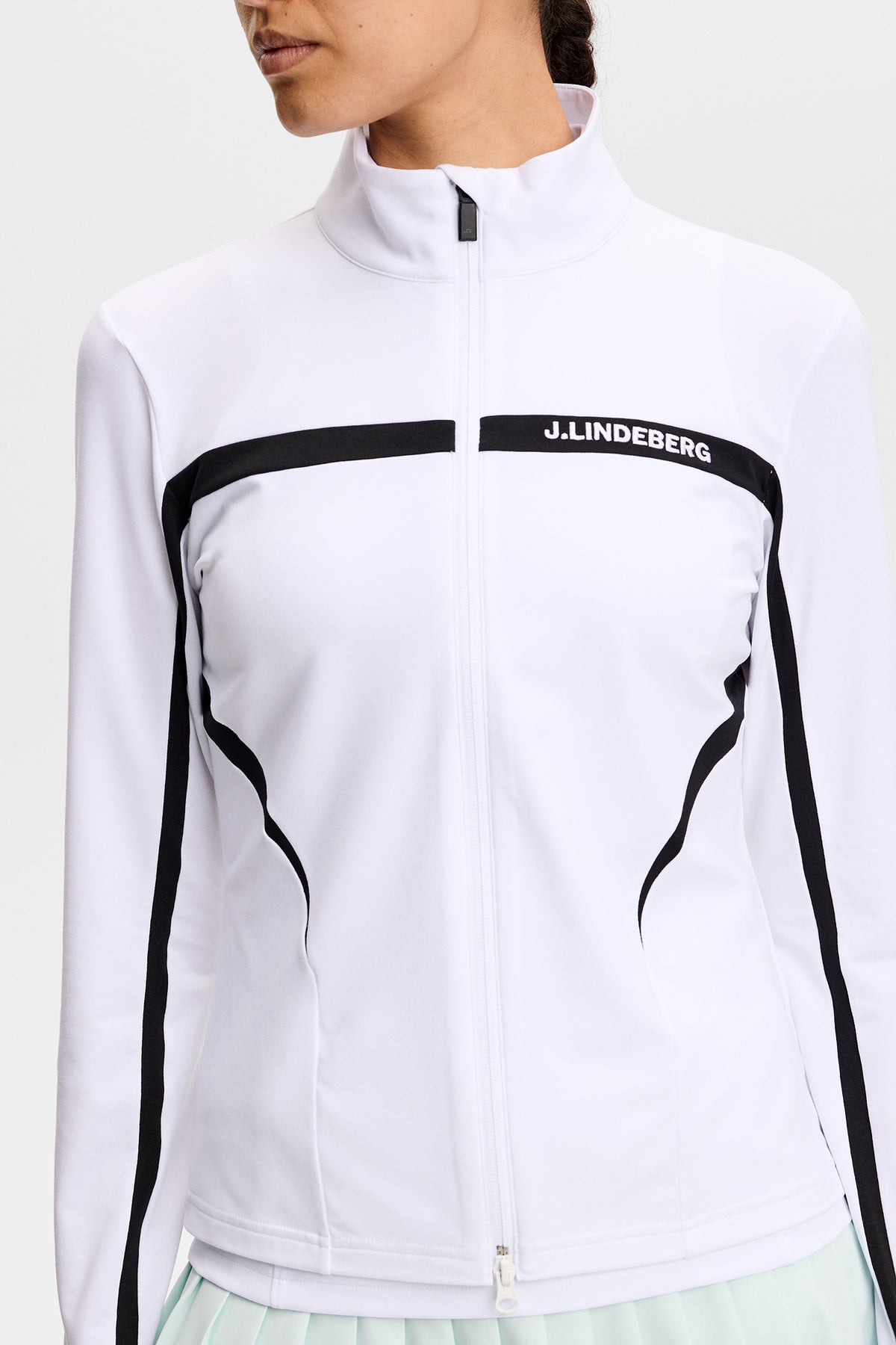Janice Mid Layer in White by J.Lindeberg