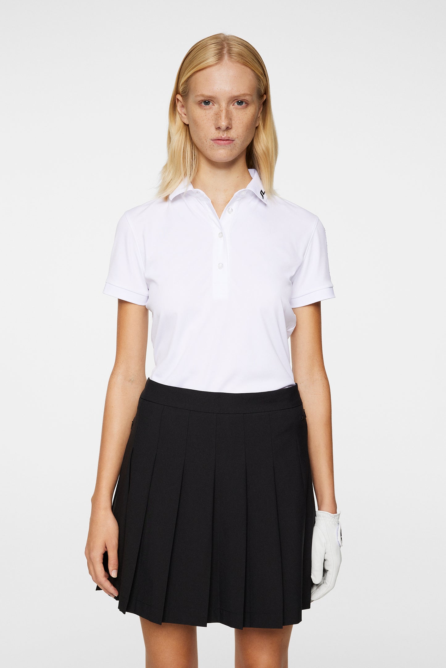 Tour Tech Golf Polo in White by J.Lindeberg