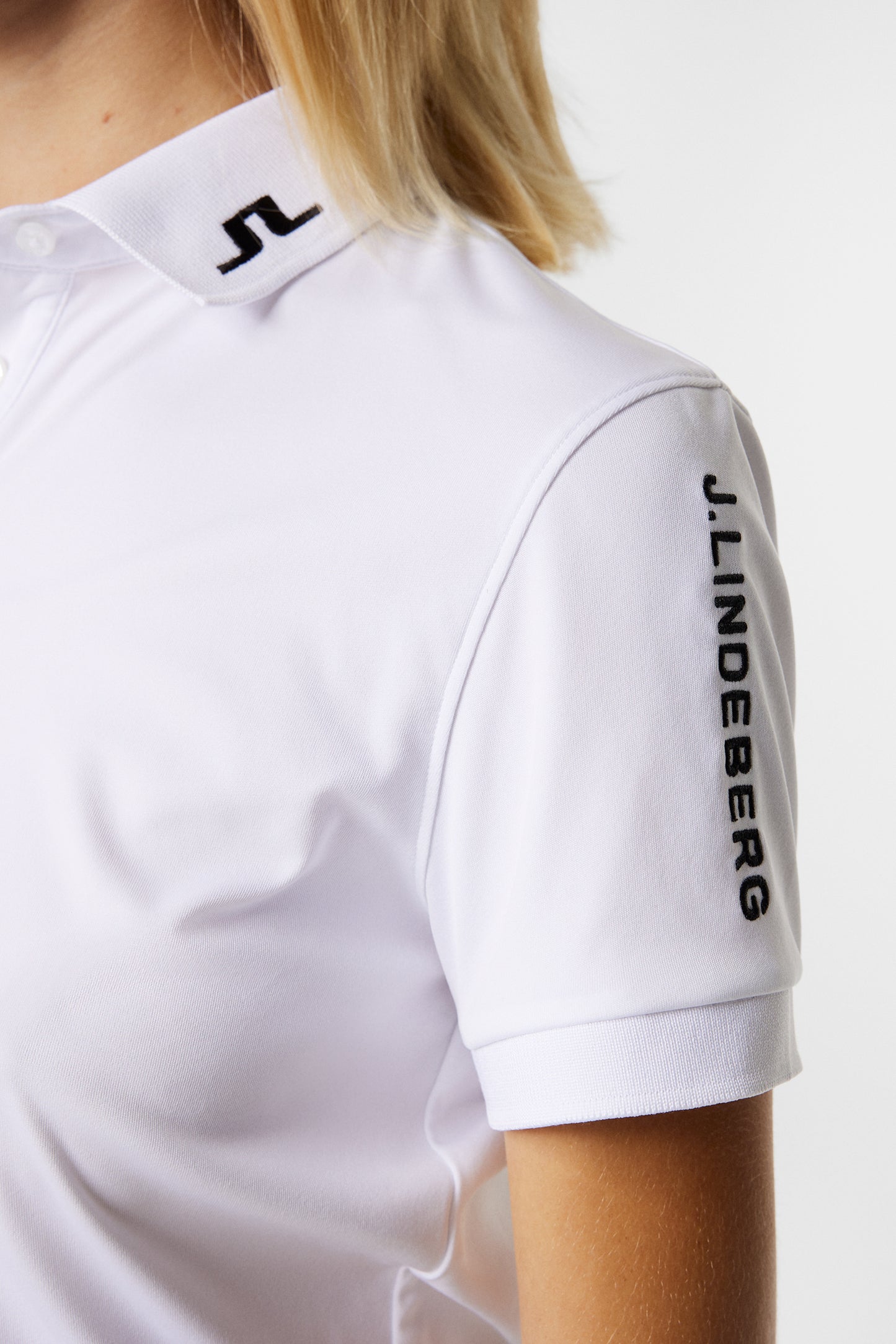 Tour Tech Golf Polo in White by J.Lindeberg